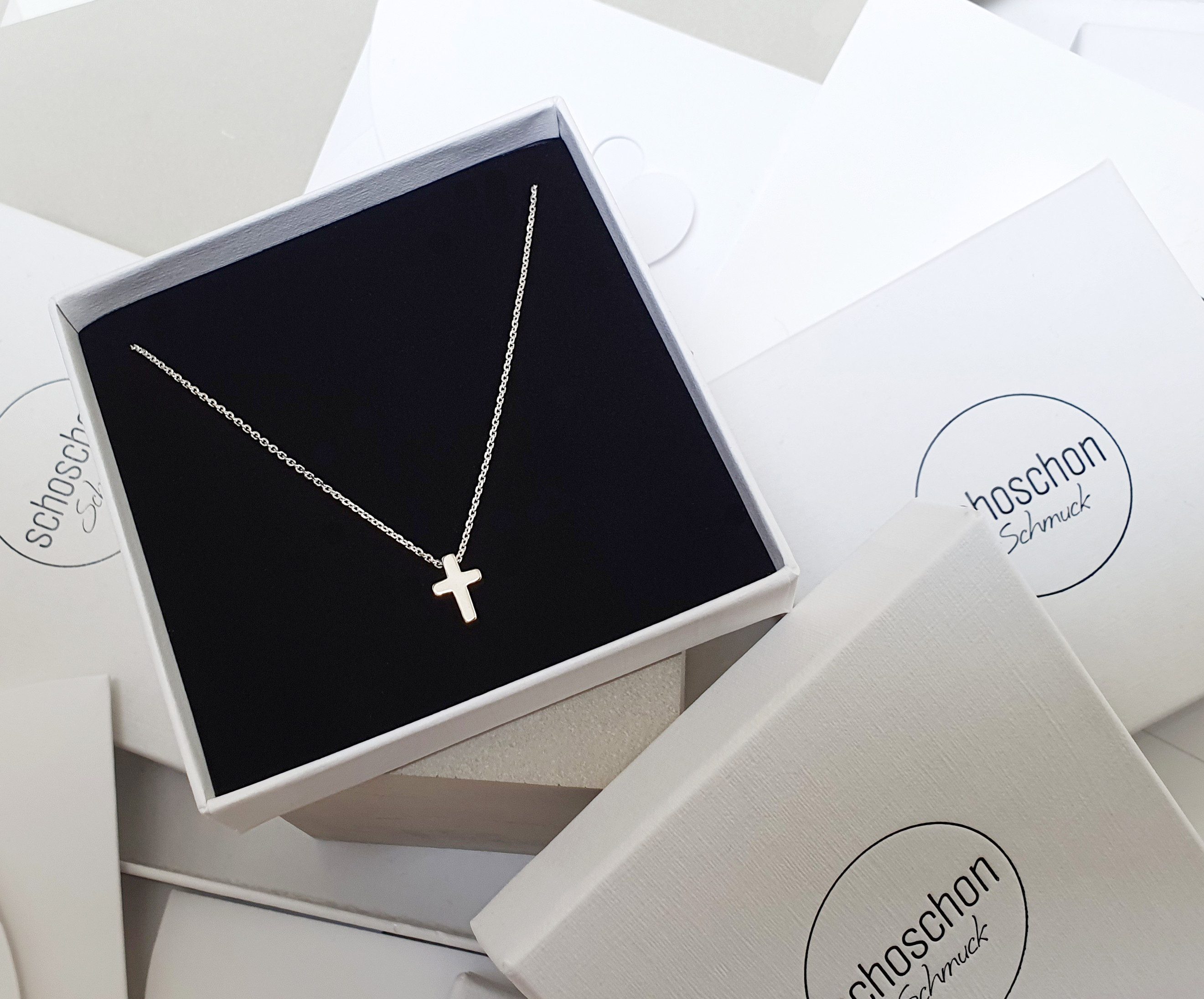 SCHOSCHON Kette mit Anhänger Halskette Kreuz günstig online kaufen