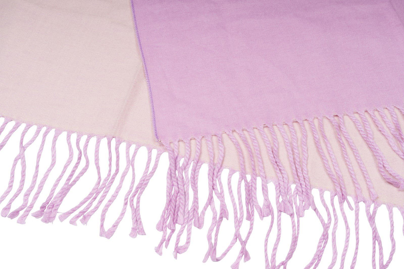 styleBREAKER Modeschal 2-Farbiger Schal mit Fransen, (1-St) günstig online kaufen