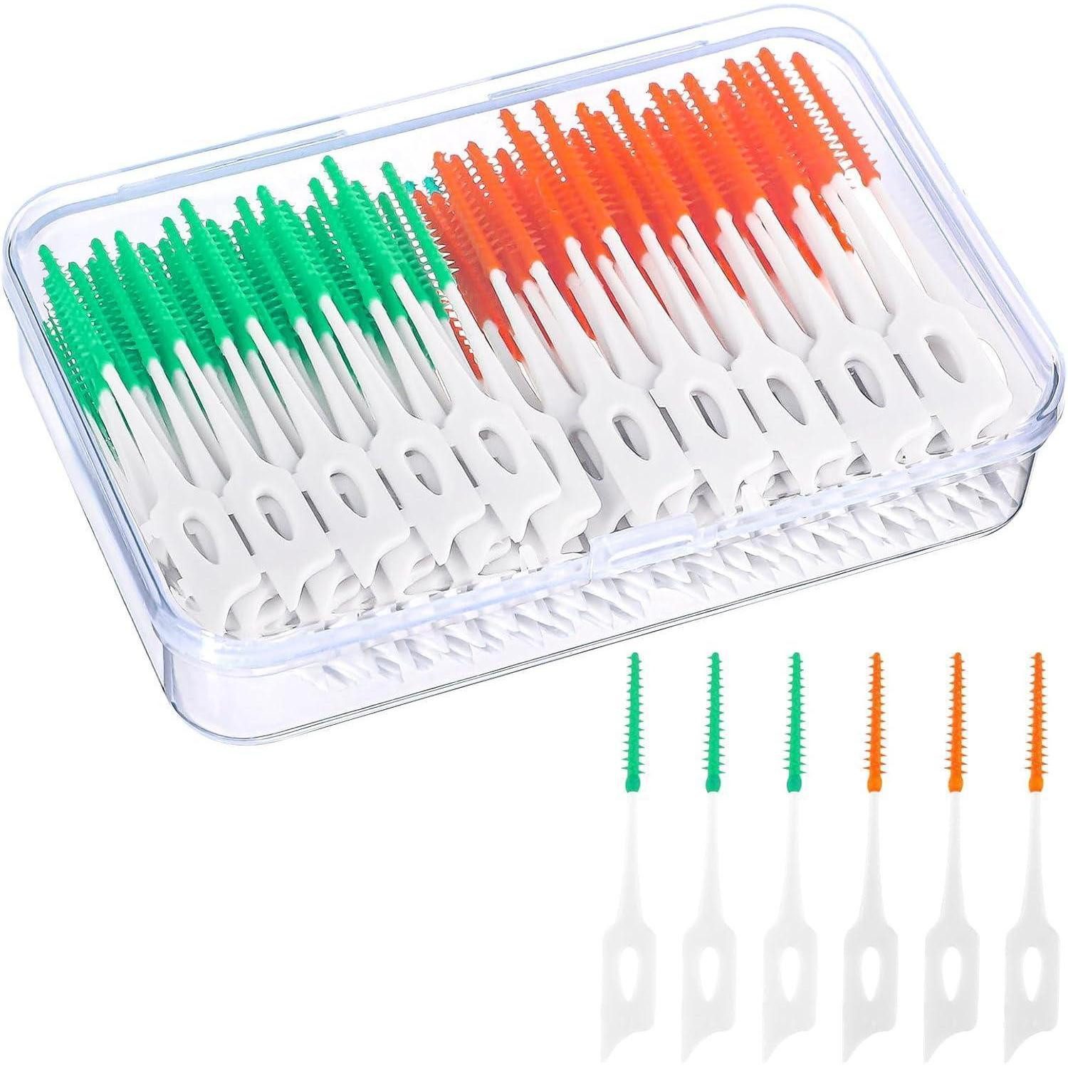 LuxusKollektion Interdentalbürsten 200 Stück Interdentalbürsten Silikon Zahnzwischenraumbürsten