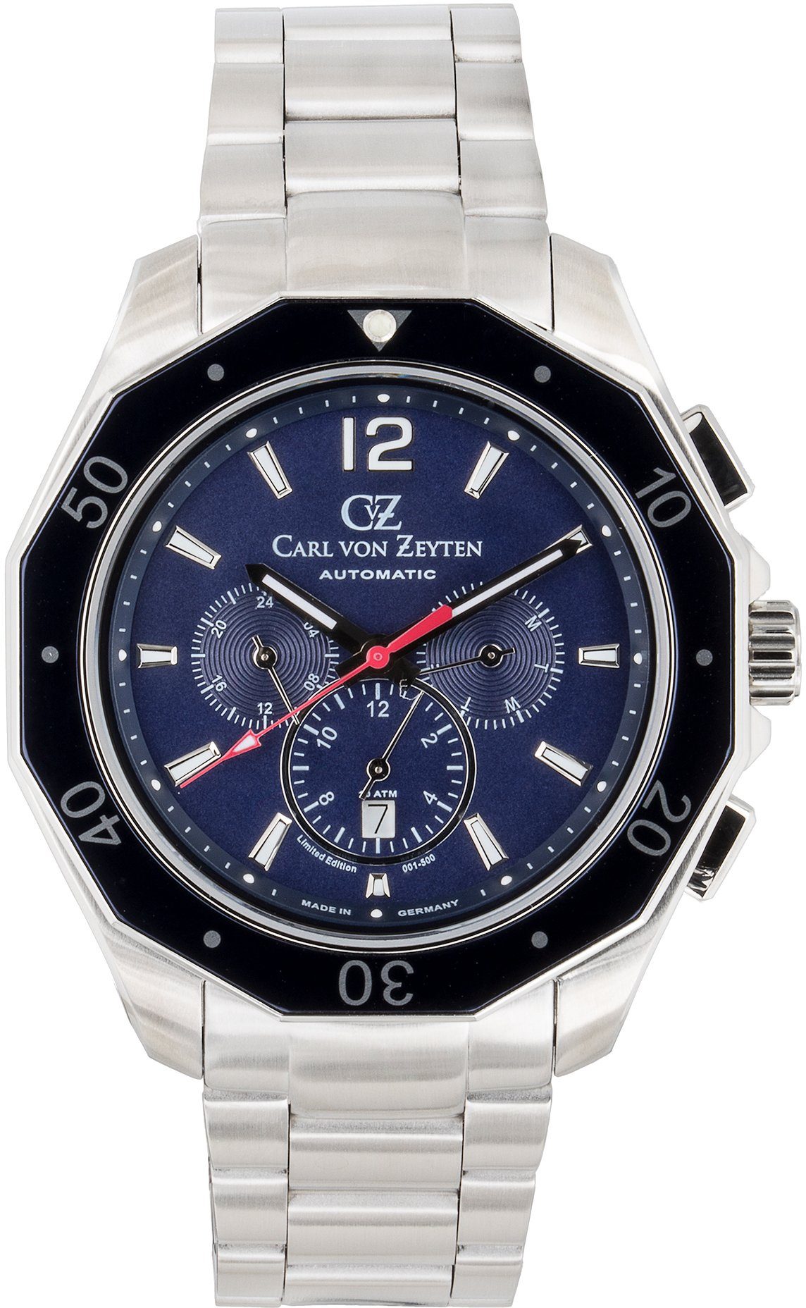 Herren Uhren Carl von Zeyten Automatikuhr Hausach, CVZ0079BLMS