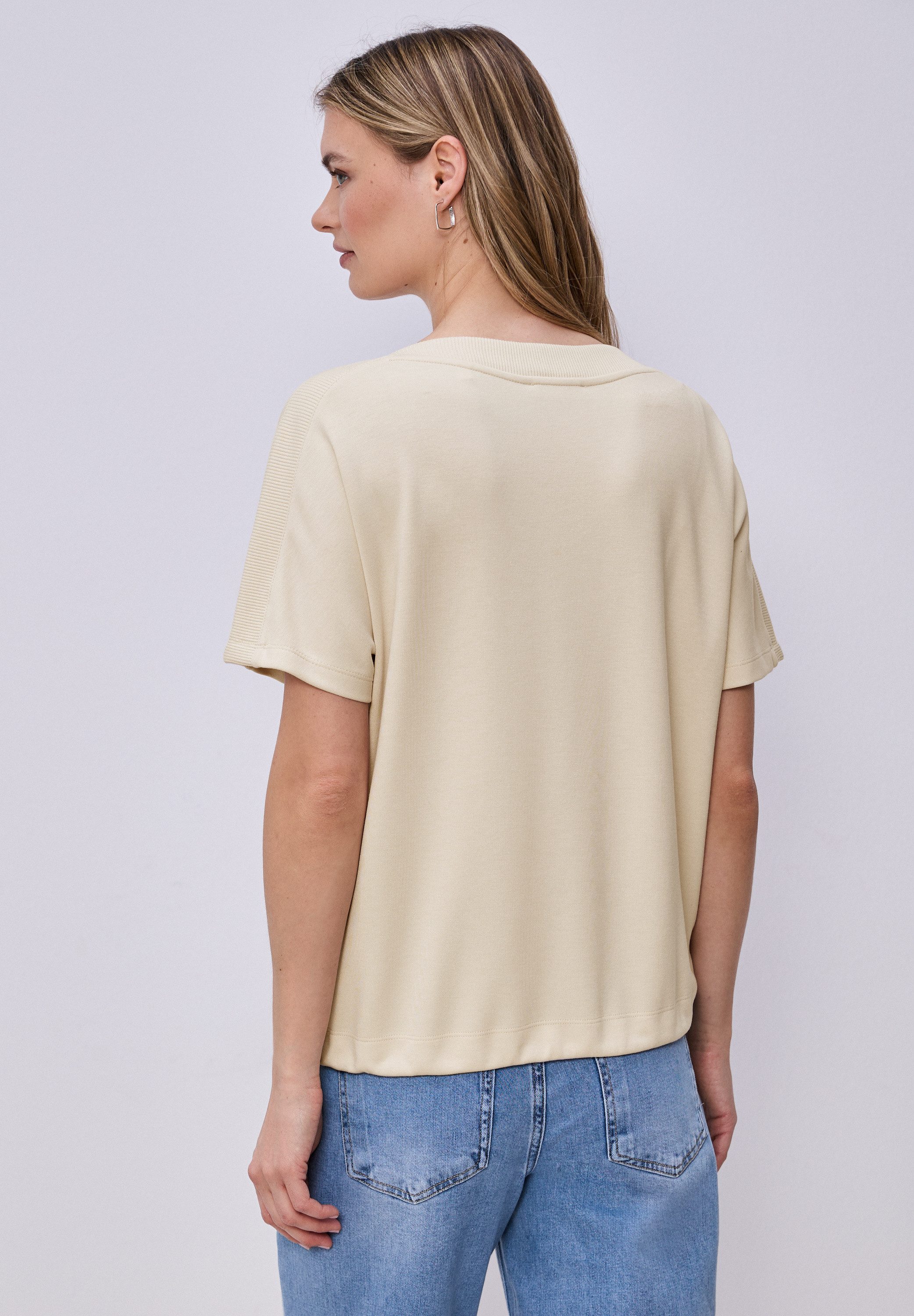 STREET ONE Kurzarmshirt mit elastischem Bund günstig online kaufen