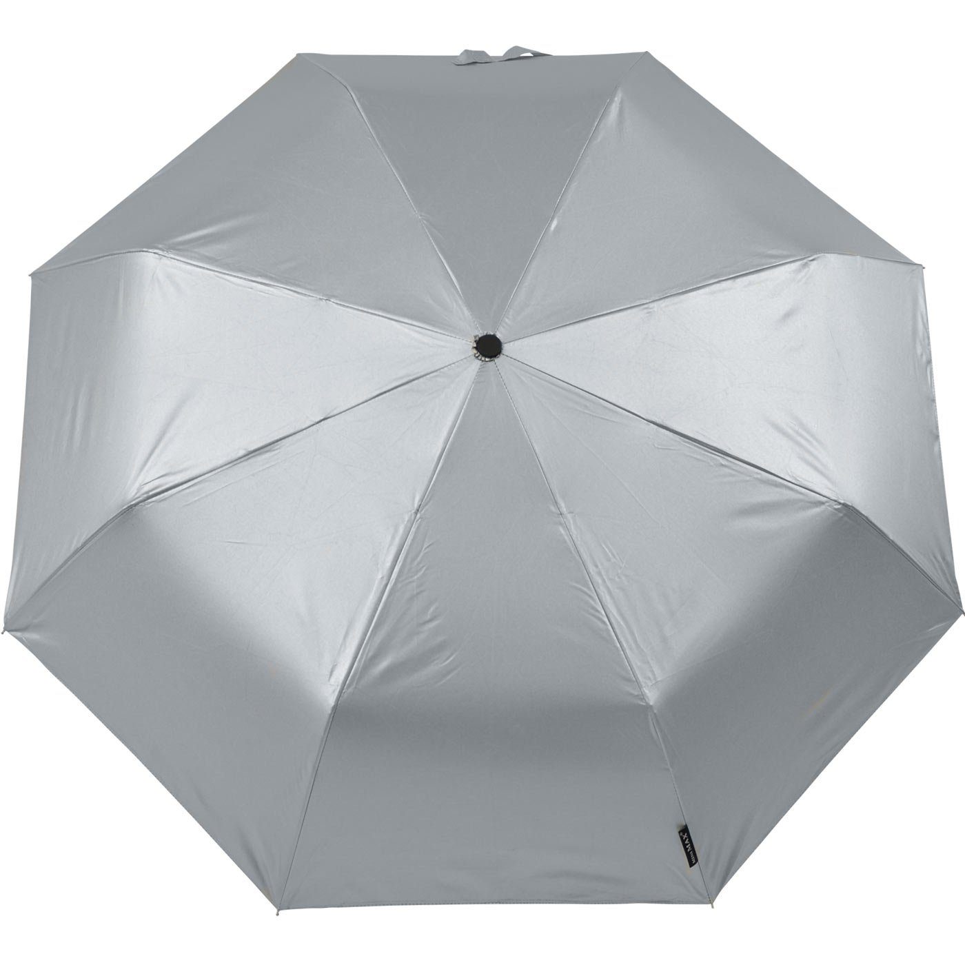 Impliva Taschenregenschirm jjede miniMAX® silber Handöffner, Tasche leichter Schirm kleiner passt in