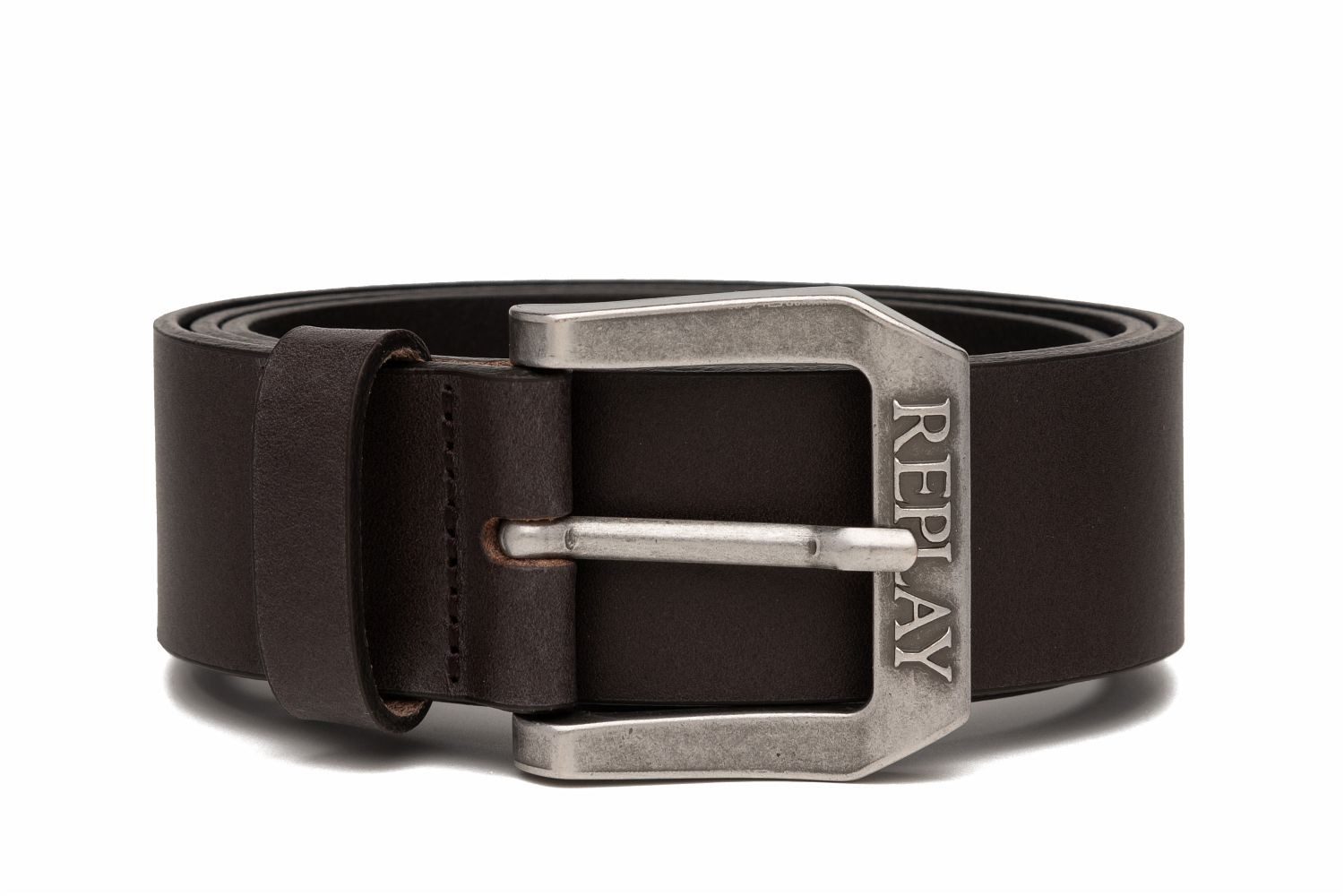 Replay Ledergürtel mit matter Schließe günstig online kaufen