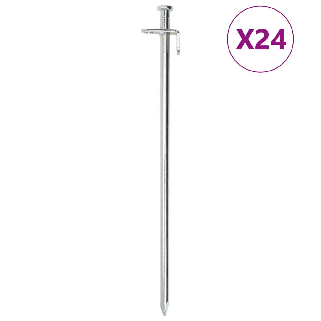 vidaXL Zeltstange Zeltheringe 24 Stk. 30 cm 8 mm Verzinkter Stahl, (24-St)