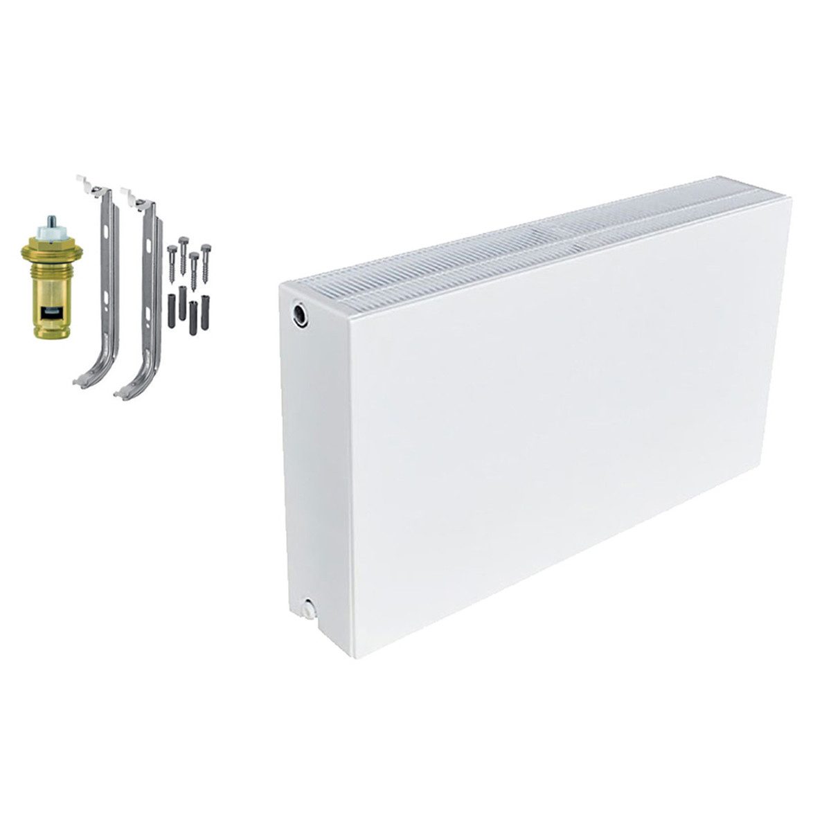 Belrad Heizkörper AZ-PLAN8-PLN-M22400800, Planheizkörper Mittelanschluss Kompakt & Ventilheizkörper &
