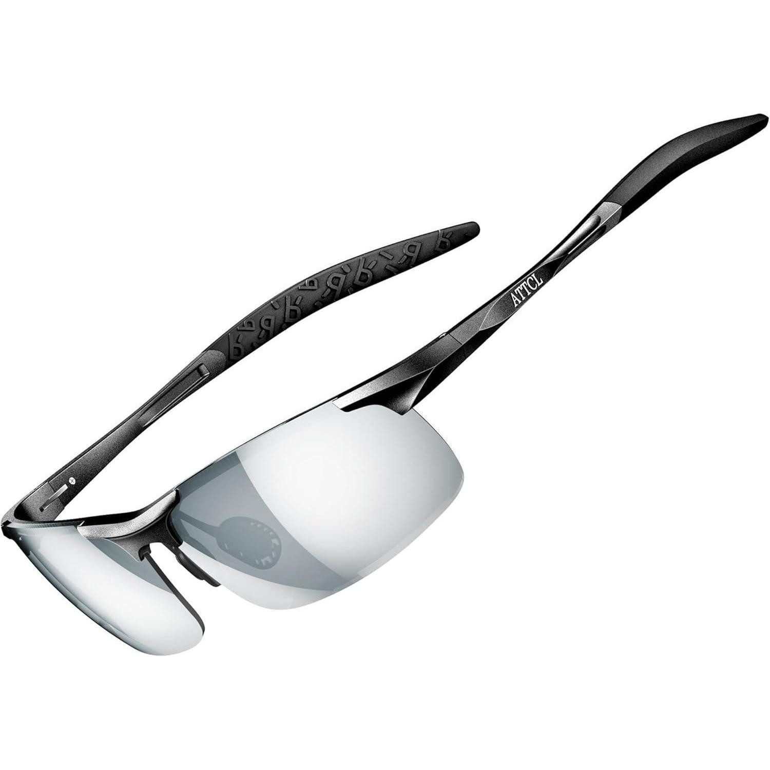 LuxusKollektion Sonnenbrille Sonnenbrille Herren Schwarzer Rahmen Silber Linse Verspiegelt