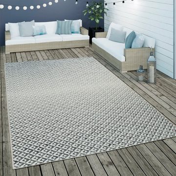 Teppich Kortrijk 745, Paco Home, rechteckig, Höhe: 4 mm, Flachgewebe, modernes geometrisches Design, In- und Outdoor geeignet