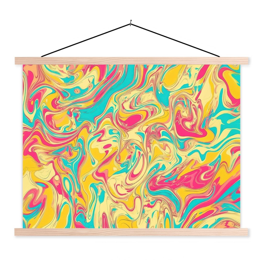 MuchoWow Poster Gelb - Rosa - günstig online kaufen