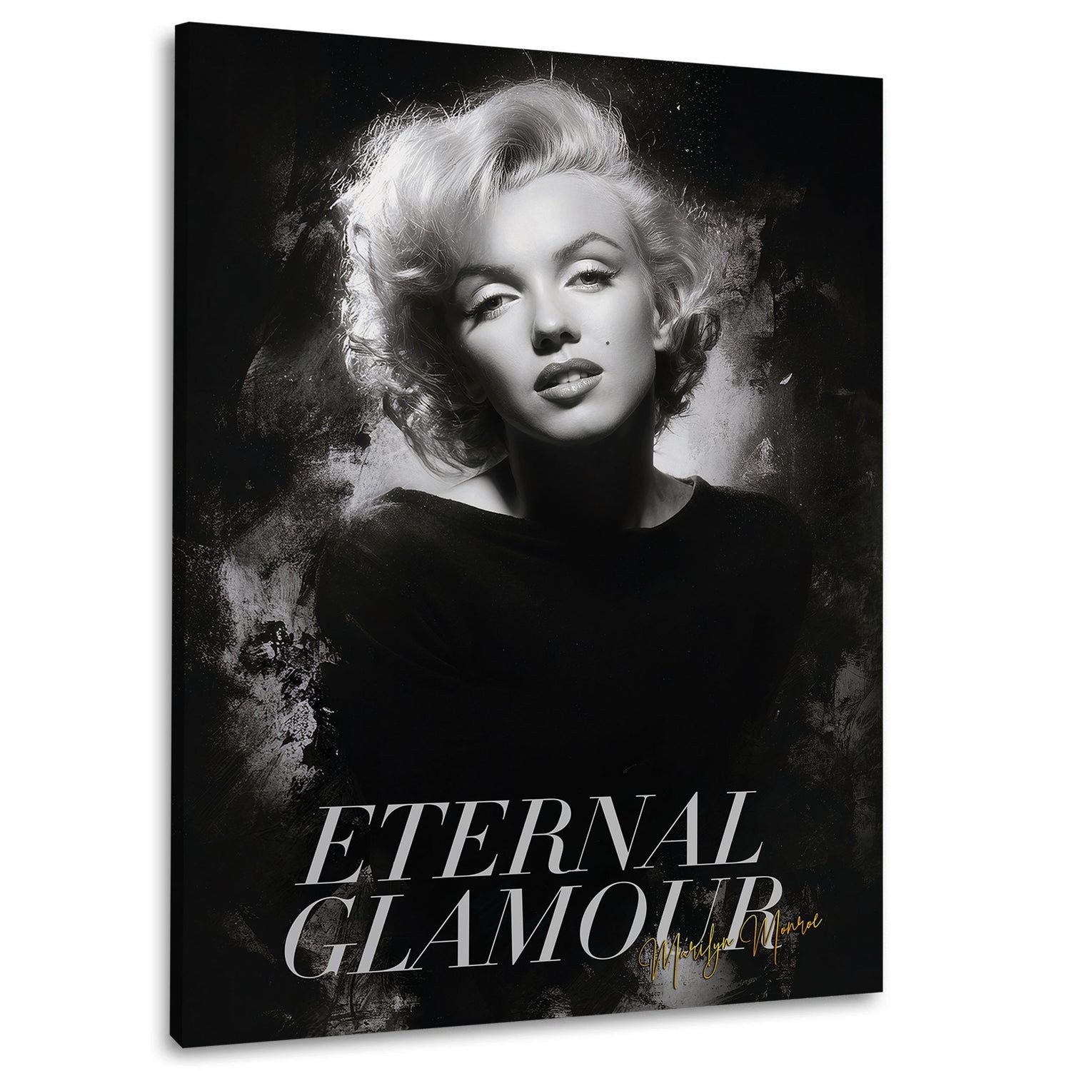 Artedinoi Leinwandbild Marilyn Porträt schwarz weiß Leinwandbild Wandbild Kunstdruck XL Wandd, Marilyn Monroe in Schwarz-Weiß