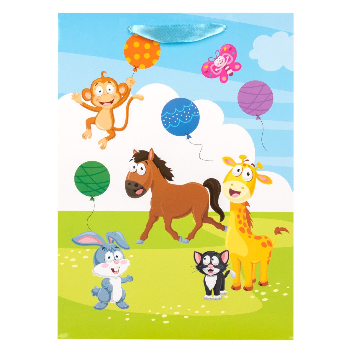 Idena Tragetasche Idena Bundle Geschenktasche Tiere 25x34,5x8,5cm 210g/m² 10er