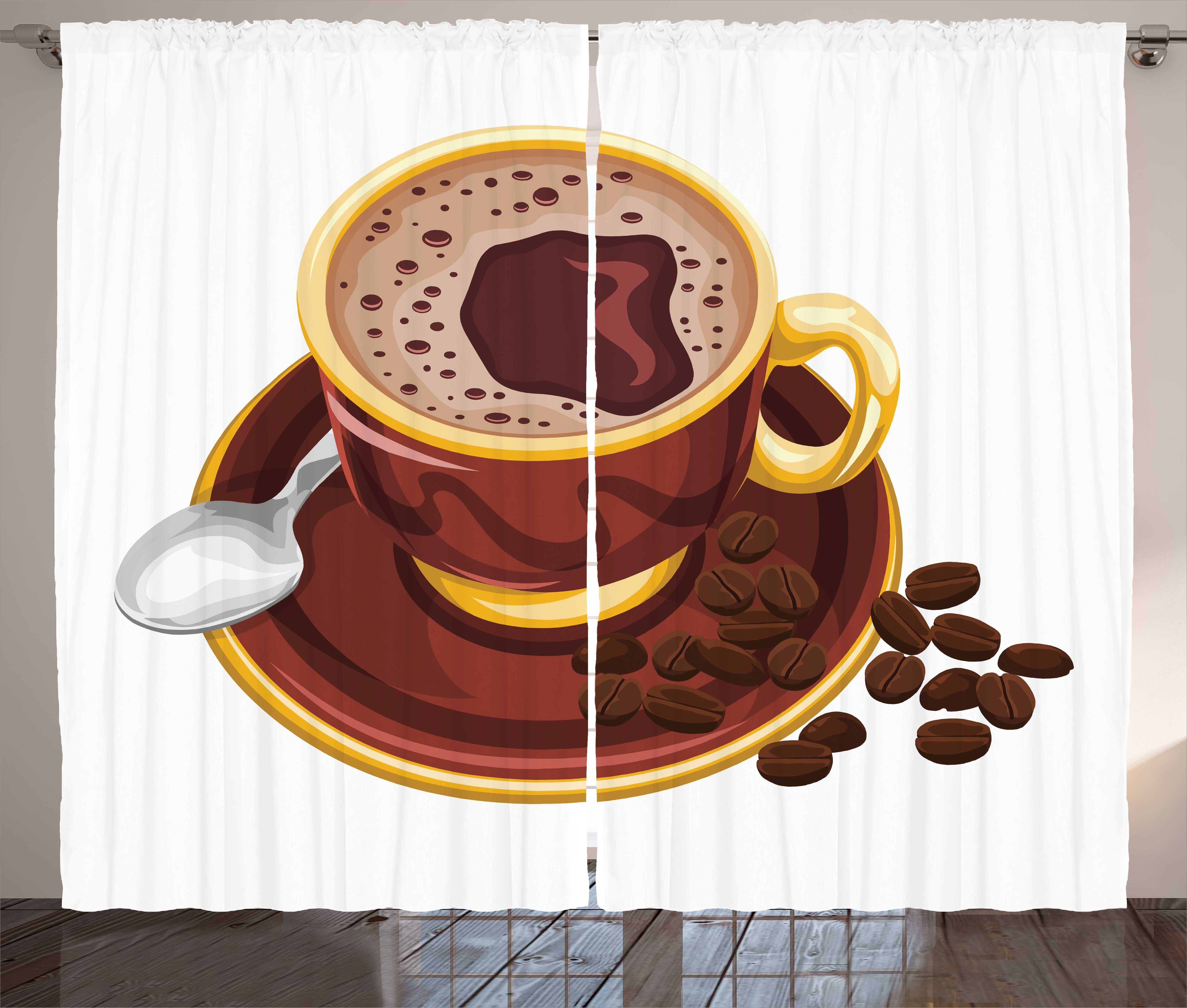 Bohnen Abakuhaus, Schlafzimmer Kräuselband Schlaufen und mit und Gardine Vorhang Löffel Kaffee Haken, Cappuccino