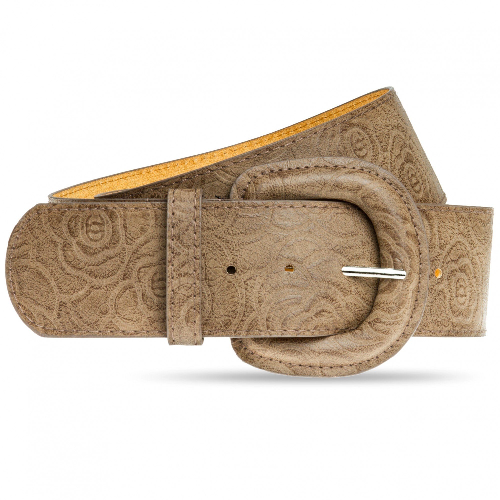 Caspar Taillengürtel Caspar GU295 breiter Damen Taillengürtel mit großer Sc günstig online kaufen