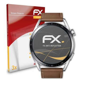 atFoliX Schutzfolie für Huawei Watch GT 3 46mm, (3 Folien), Entspiegelnd und stoßdämpfend