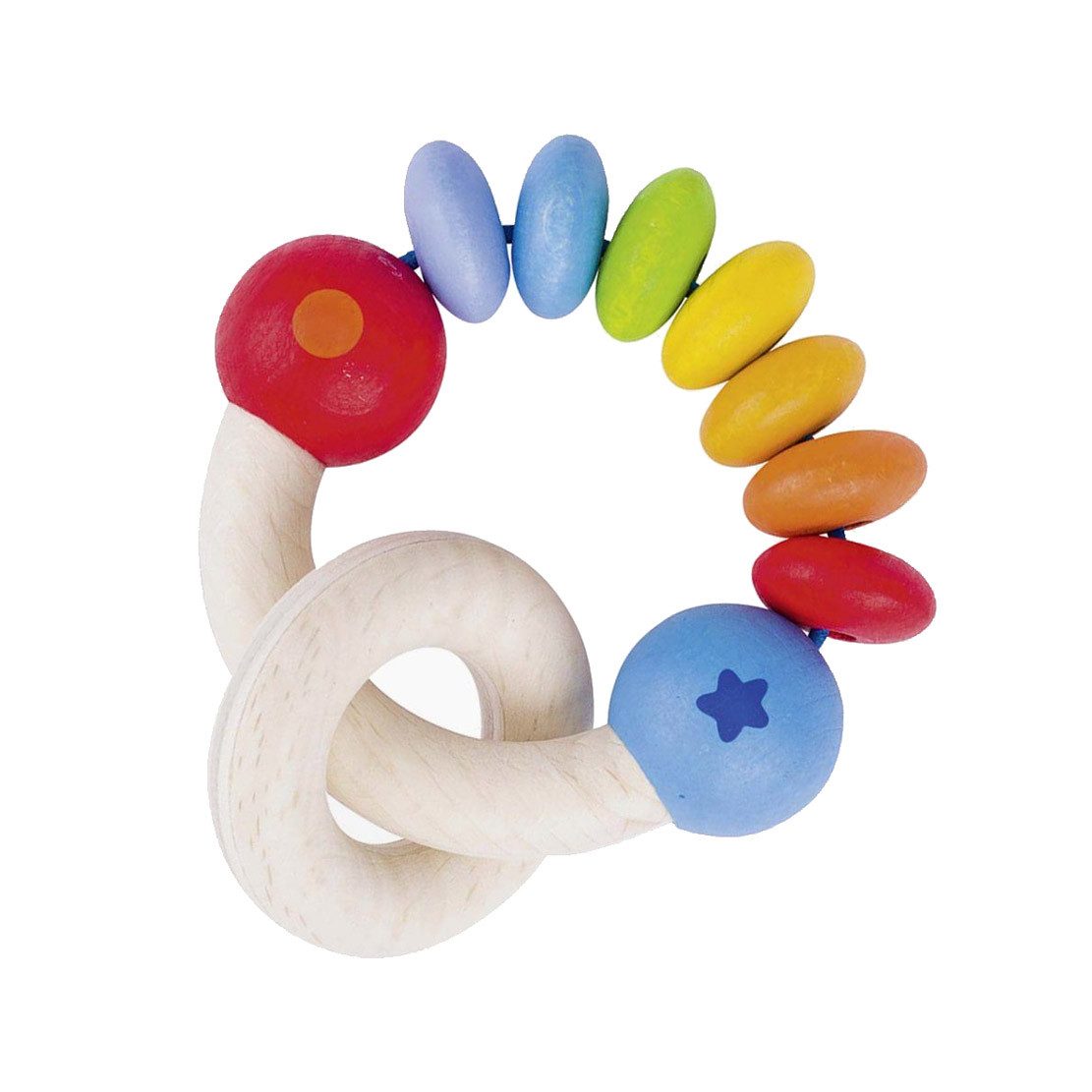 Greifling Regenbogen-Rassel Ring