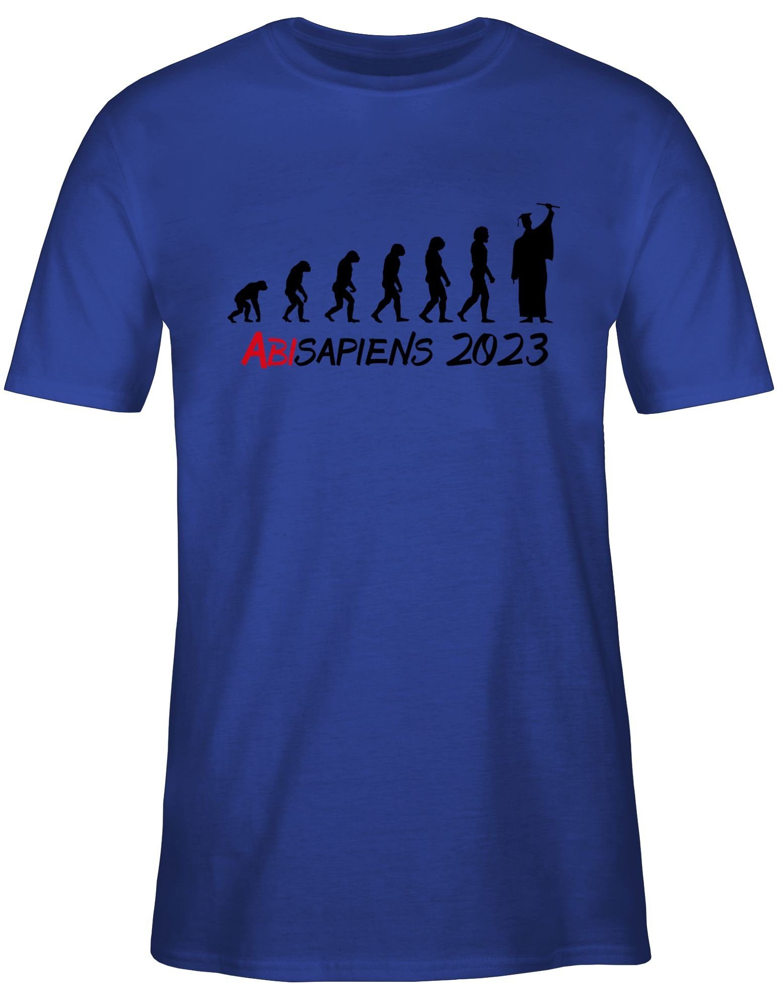 2023 3 Abschluss Abitur T-Shirt Geschenk ABIsapiens Royalblau & Shirtracer 2024