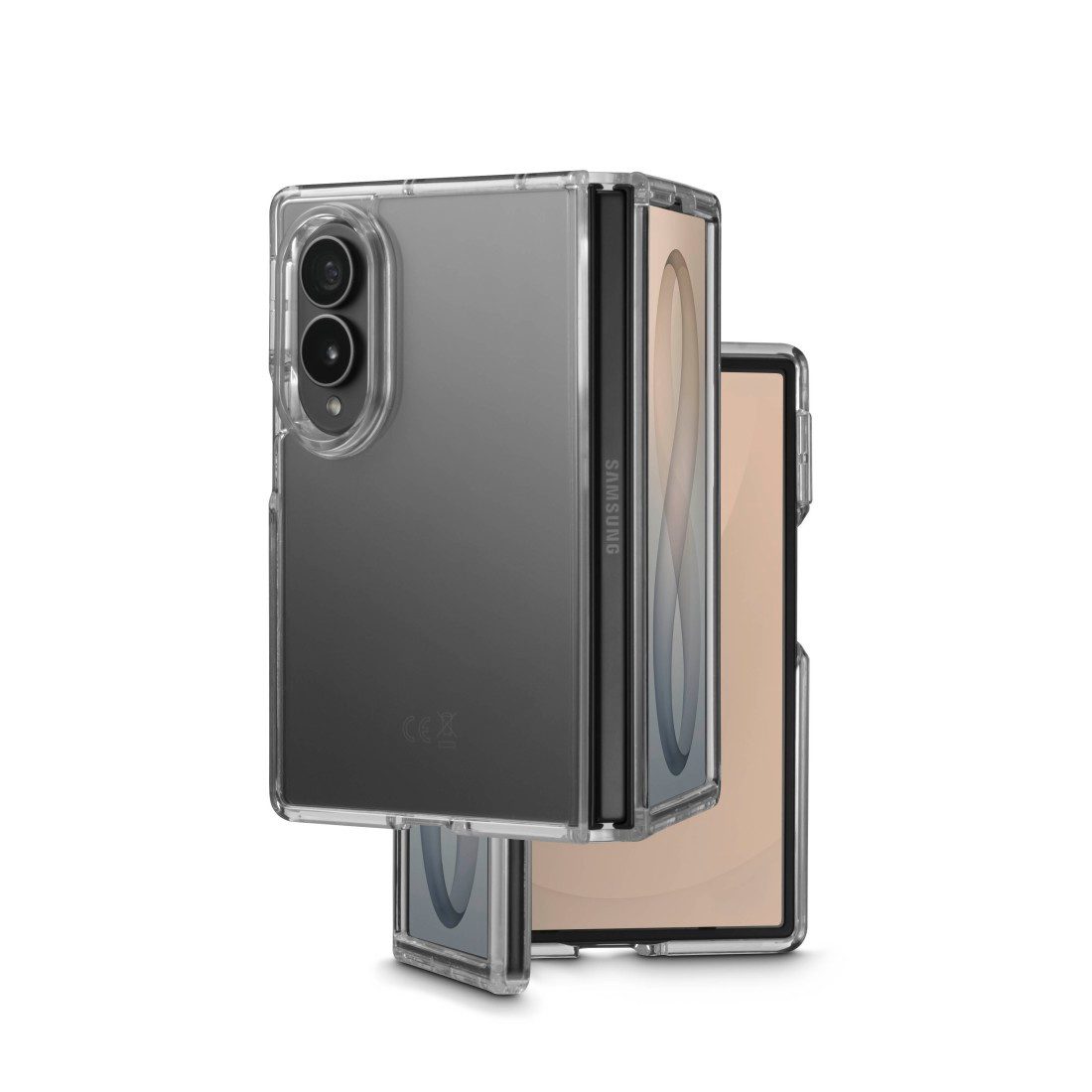 Hama Smartphone-Hülle Handyhülle für Samsung Galaxy Z Fold8 Transparent, Anti-Vergilbung, Anti-Rutsch, Kratzschutz, Ultra-Slim