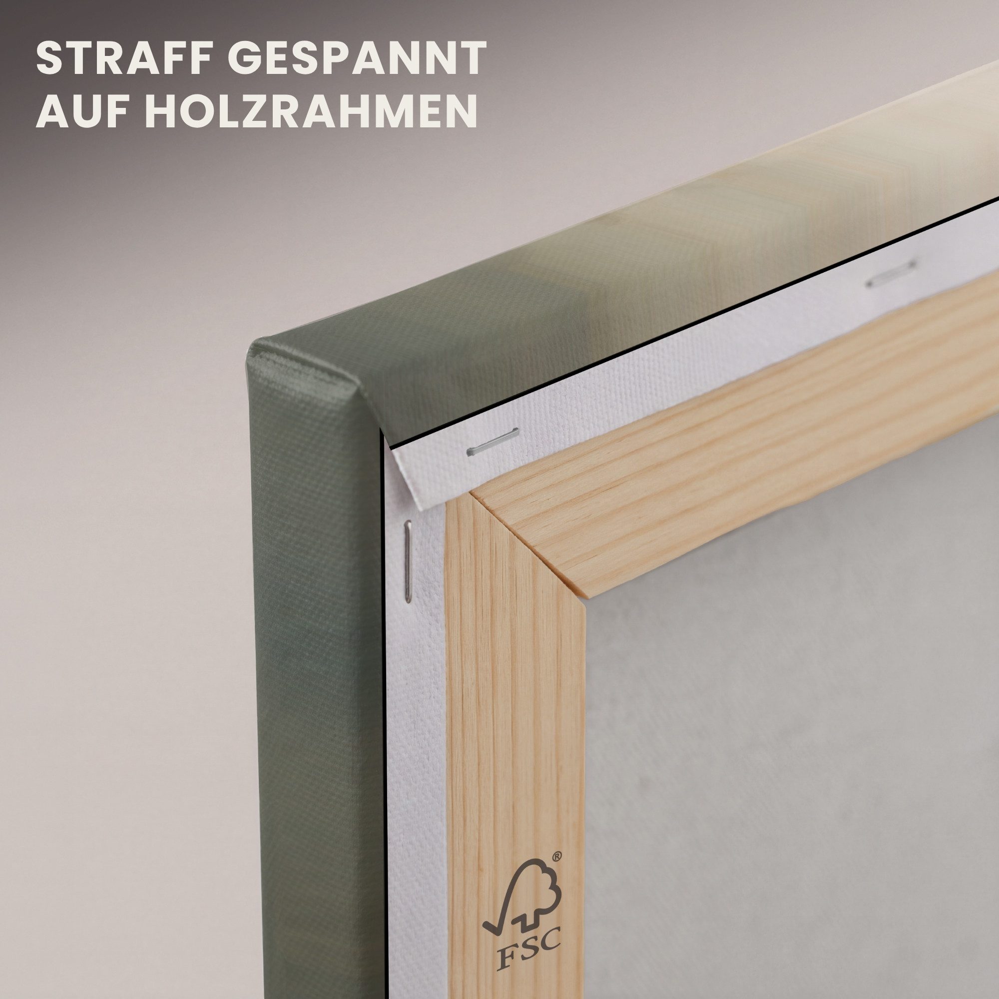 OneMillionCanvasses® Leinwandbild Panorama Kniend - Beige - Abstrakt - Jesus, Fotodruck (1 St), Wandbild, Deko Schlafzimmer Wohnzimmer Flur 40x20 cm – Bild 5 von 5