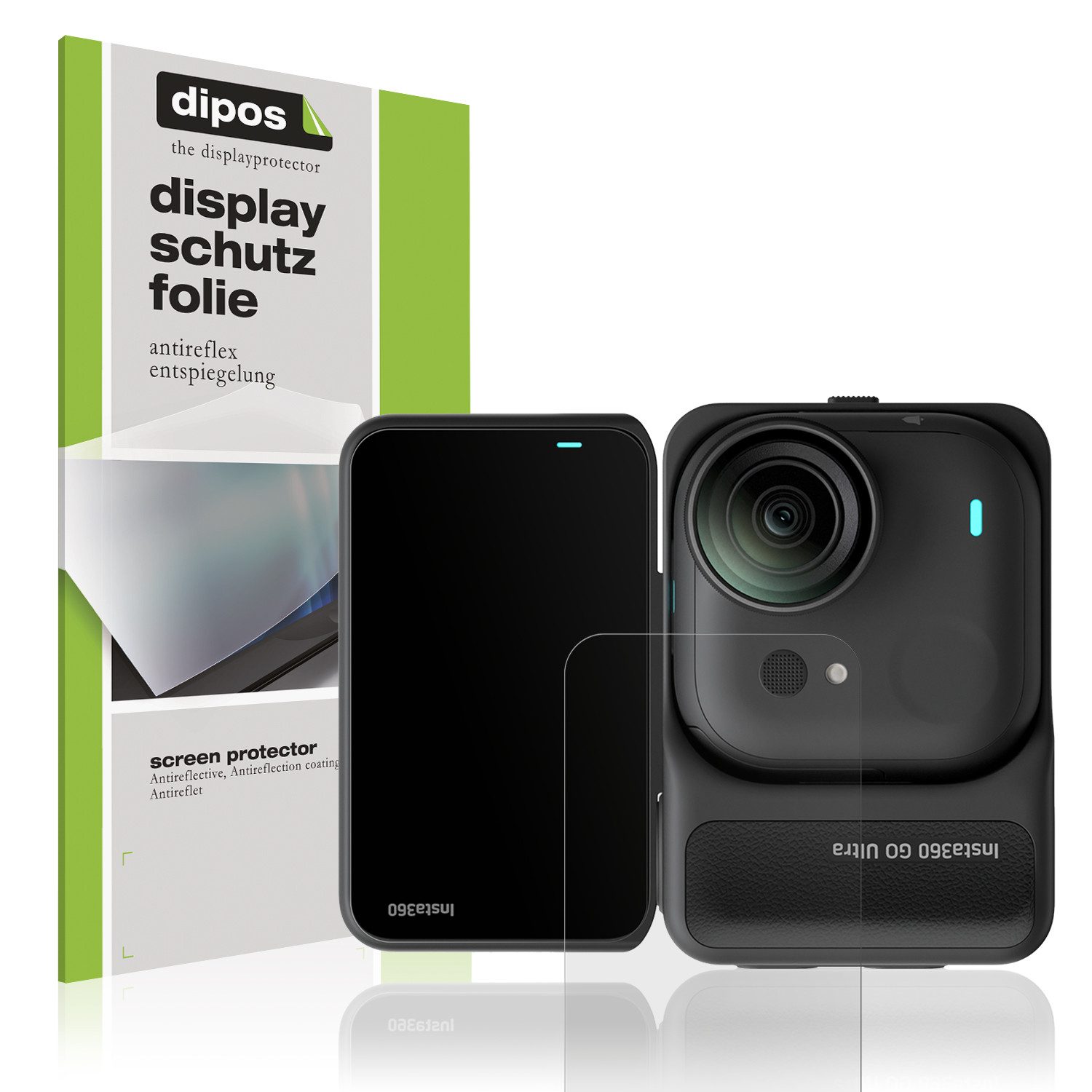dipos Displayschutzfolie Schutzfolie für Insta360 Go Ultra, 4 Stück, Displayschutz Schutz Folie Made in Germany