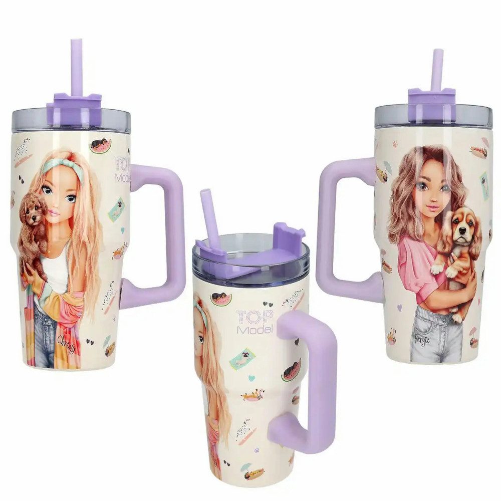 Depesche Spiel TOPModel To-go-Becher Edelstahl SUNNY DOG beige