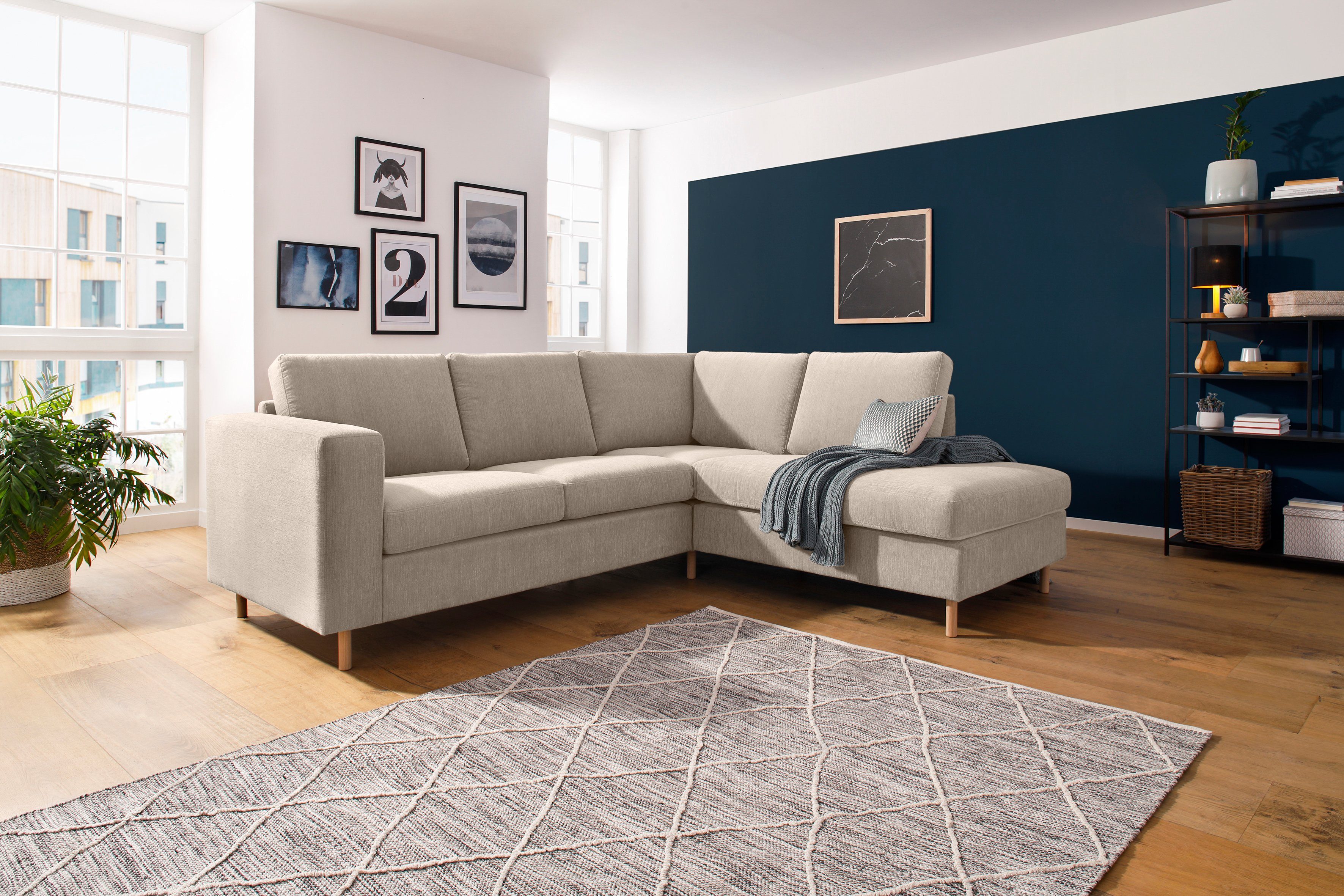 Home affaire Ecksofa »Armando«, LuxusMicrofaser Bezug, in verschiedenen Farben online kaufen OTTO