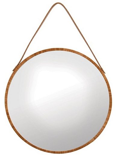 spirella Wandspiegel »ADEL«, Hängespiegel rund, Holzrahmen aus Bambus