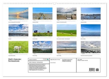 CALVENDO Wandkalender Watt'n Kalender: Nordseeküste (Premium, hochwertiger DIN A2 Wandkalender 2023, Kunstdruck in Hochglanz)