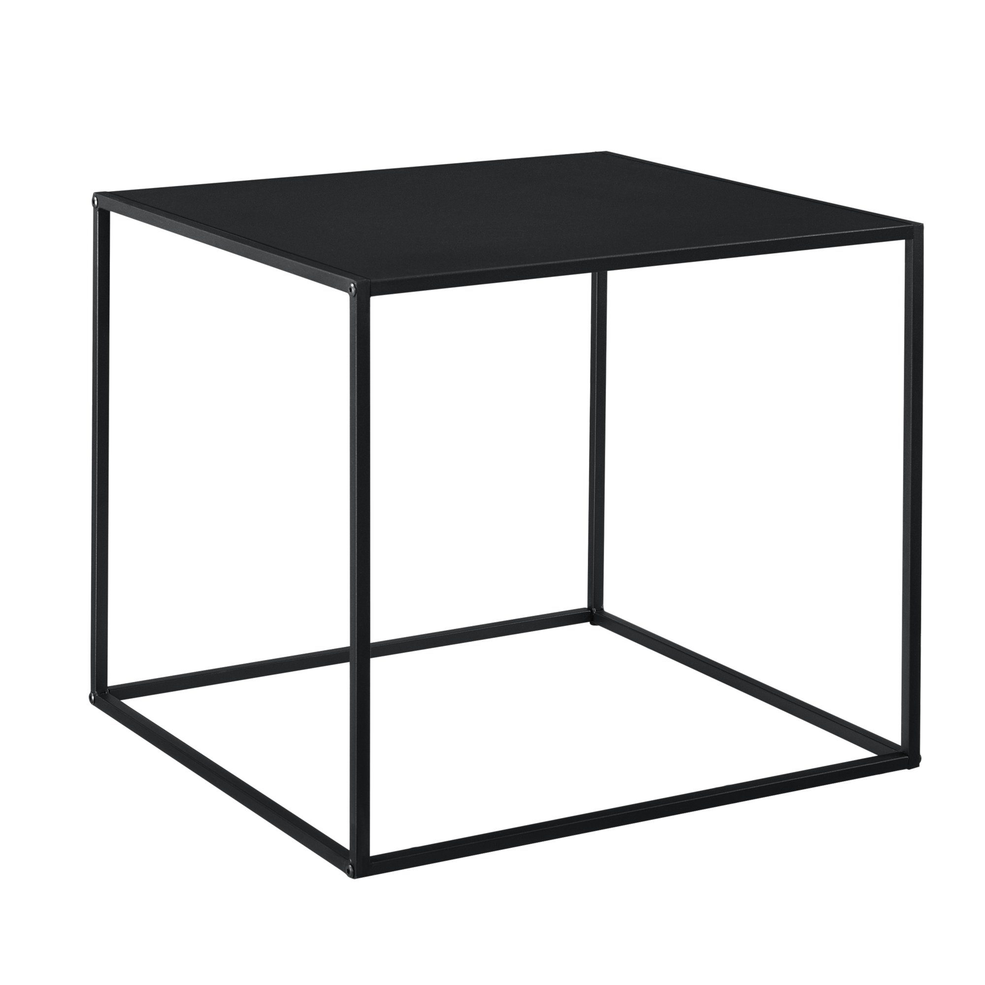 en.casa Beistelltisch, »Mandal« Couchtisch Design Nachttisch schwarz