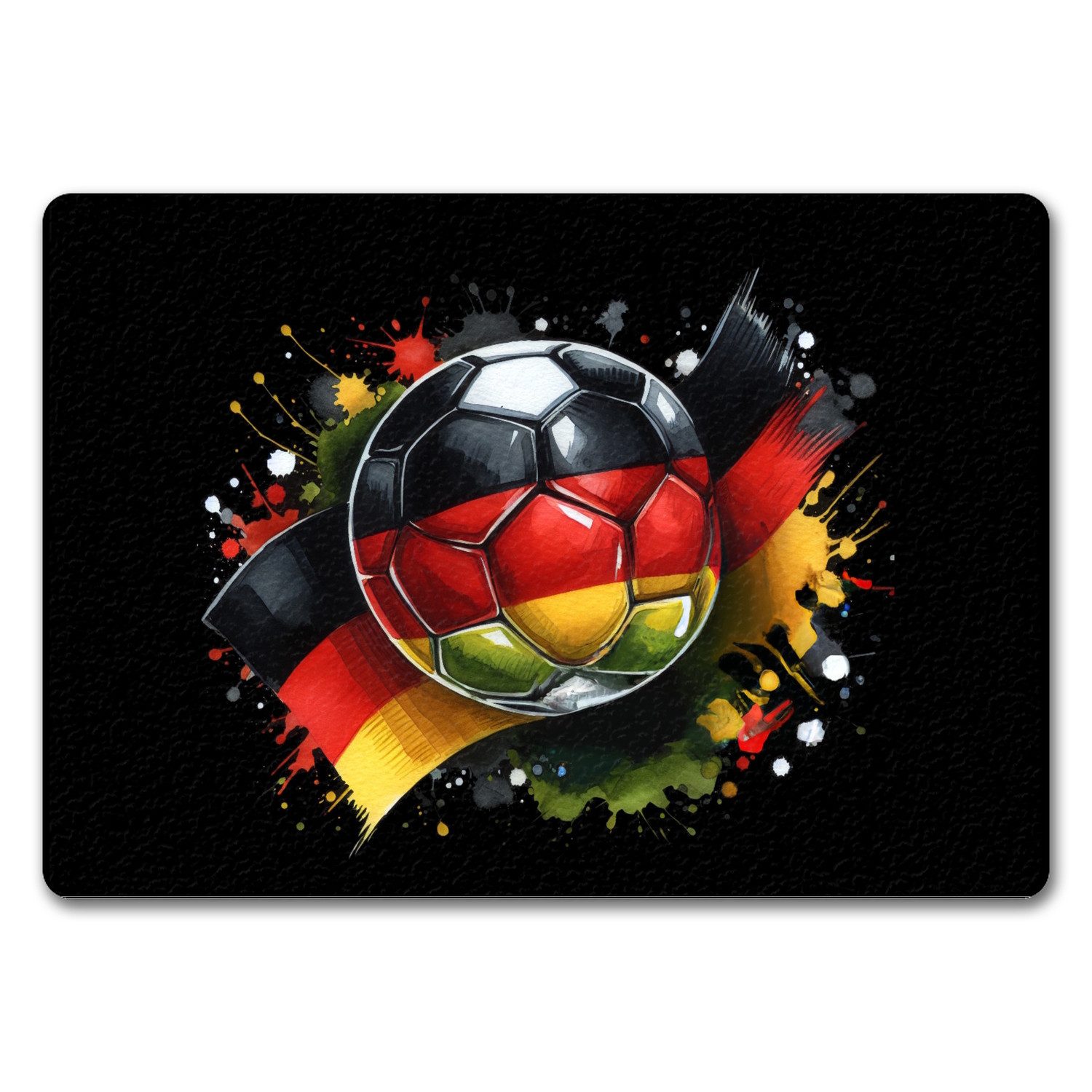 Fußmatte Fußball Deutschland Flagge Fußmatte in 35x50 cm ohne Rand