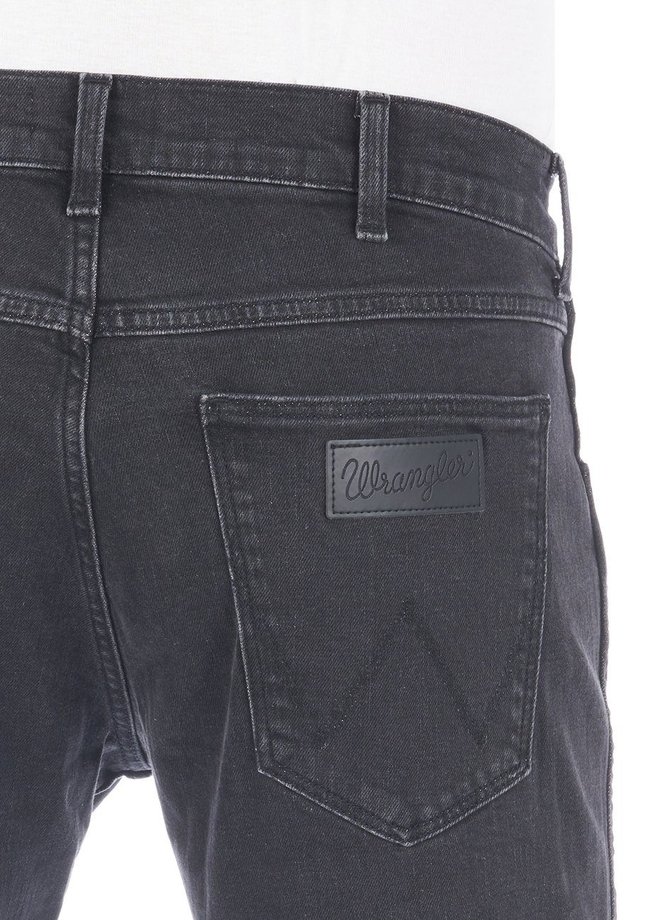 Wrangler Straight-Jeans mit Jeanshose (WSS3HT62D) Fit Regular Hose Out Denim Greensboro Black Stretch Herren