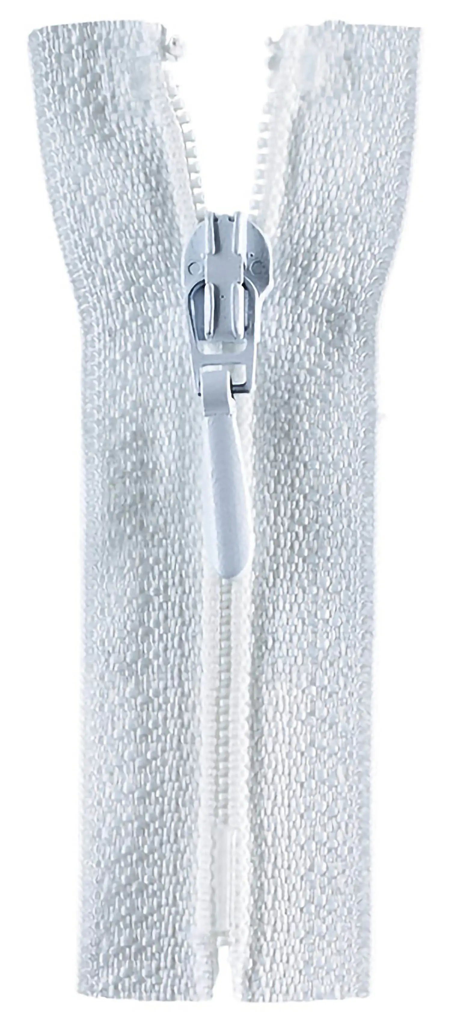 Stofferia Reißverschluss Reißverschluss Opti Tropfen 40 cm Weiß, Meterware