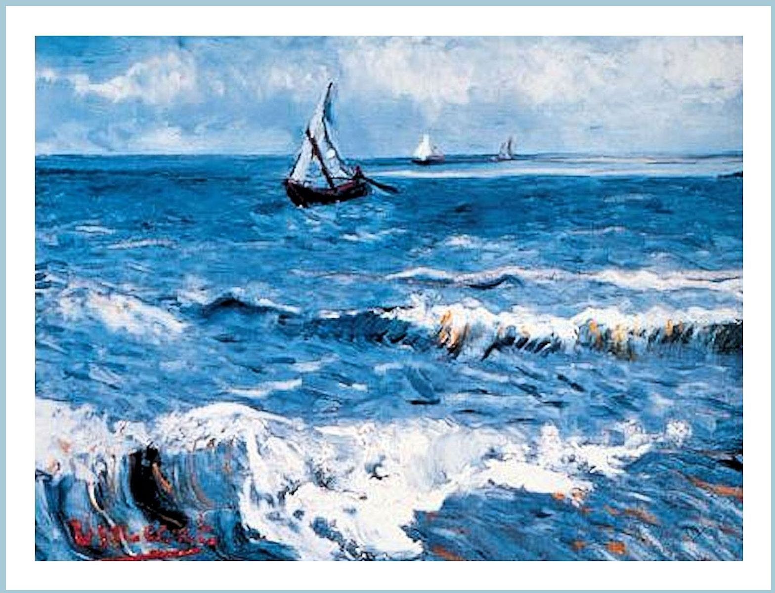 Home affaire Bild mit Rahmen »VAN GOGH / Meereslandschaft«, (1 Stück)-Otto