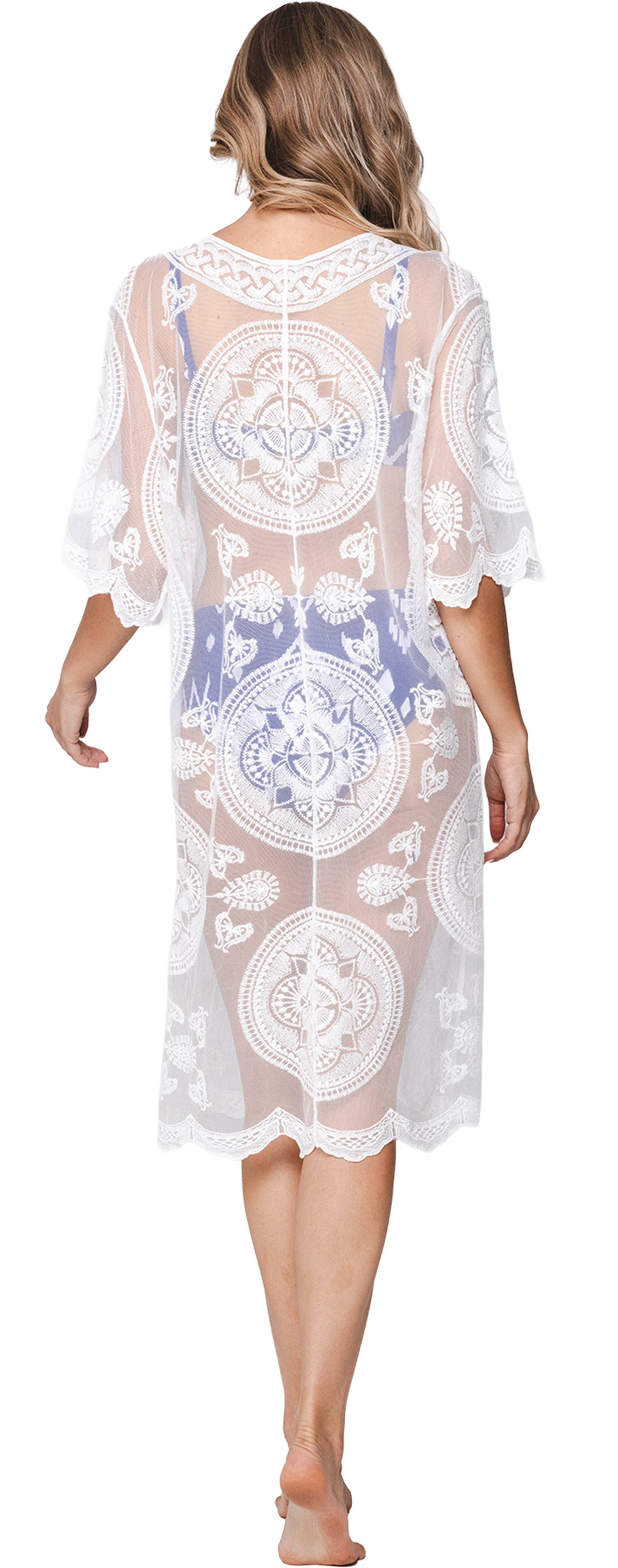 Pastunette Strandkleid Damen Strandcape transparent (1-tlg) modisch