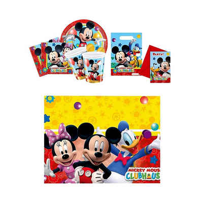 Folat Einweggeschirr-Set Micky Maus Geburtstagparty Set 49-teilig, Plastik, Papier, Polyester, Hey, Micky Maus Fans! Seid ihr bereit für eine fröhliche Geburtstags