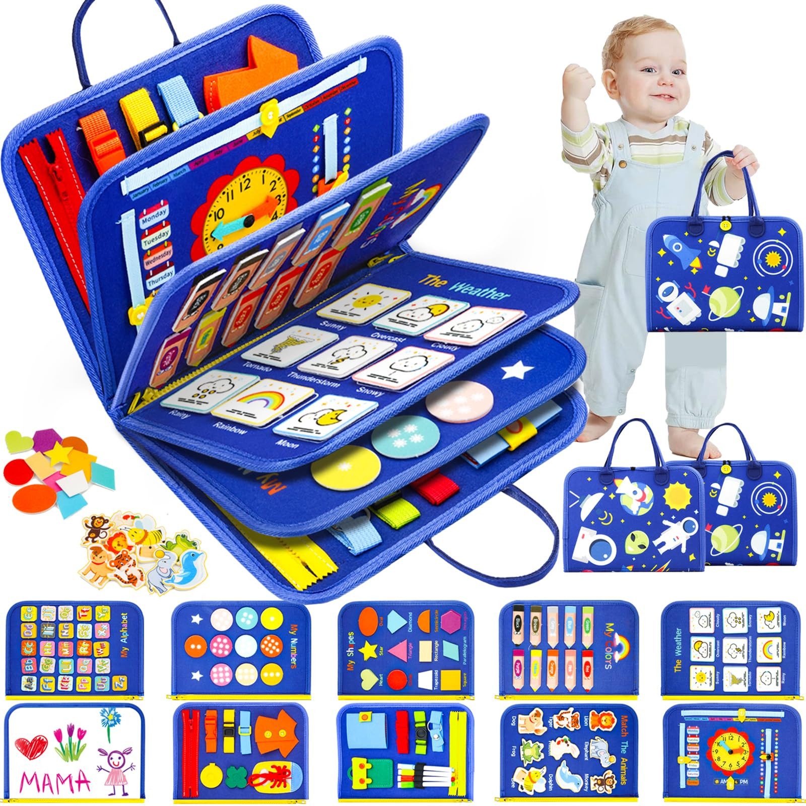 Bextcok Lernspielzeug Busy Board für Kinder, interaktives Activity Board Sp günstig online kaufen