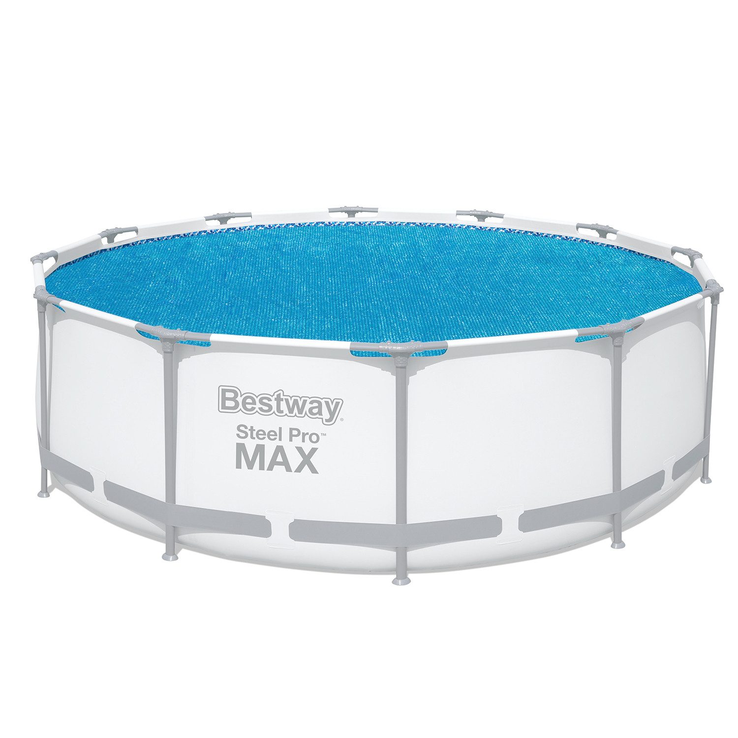 Bestway Solarabdeckplane Ø 356 cm (Packung, 1-St., für 366 cm Frame Pools / Stahlwandpools & 366 / 396 cm Fast Set™ Pools), Selbstschwimmend
