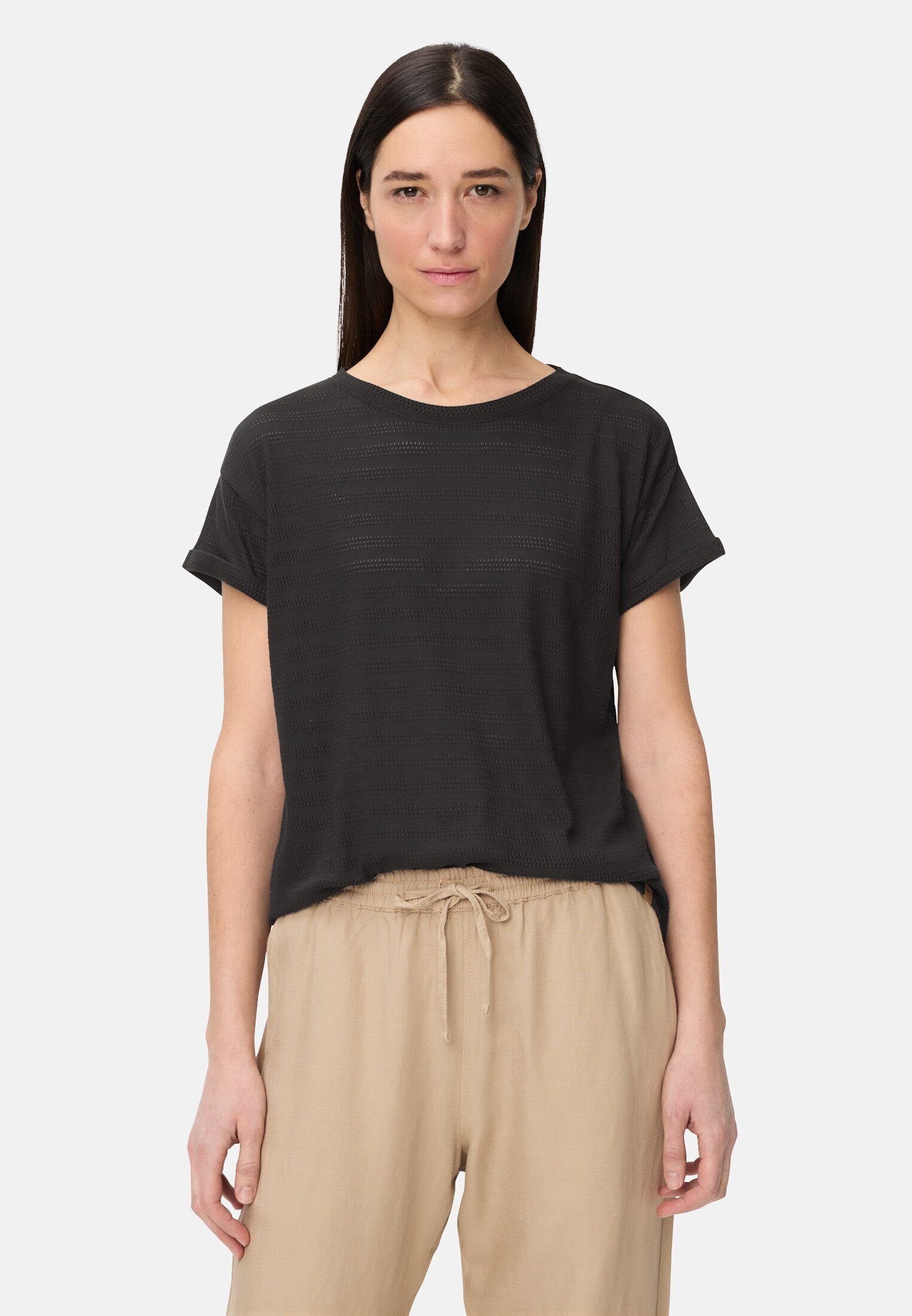 T-Shirt mit Rundhalsausschnitt aus reiner Baumwolle