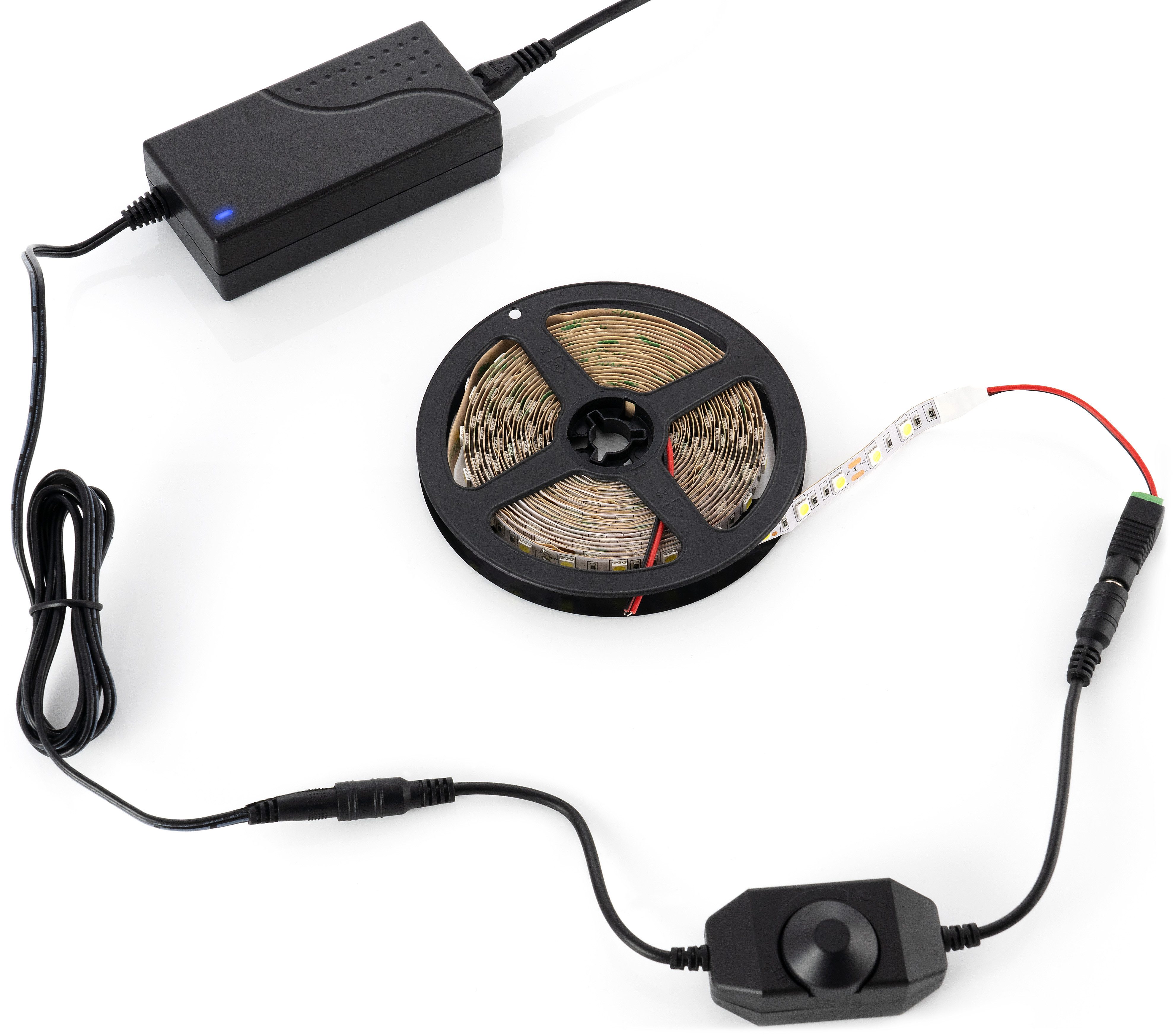 Poppstar Universal AC DC Netzteil 12V 6A 72 W Universal-Netzteil (Kabellänge 2,5 m (5,5x2,5mm Anschluss mit 2 Adaptersteckern)