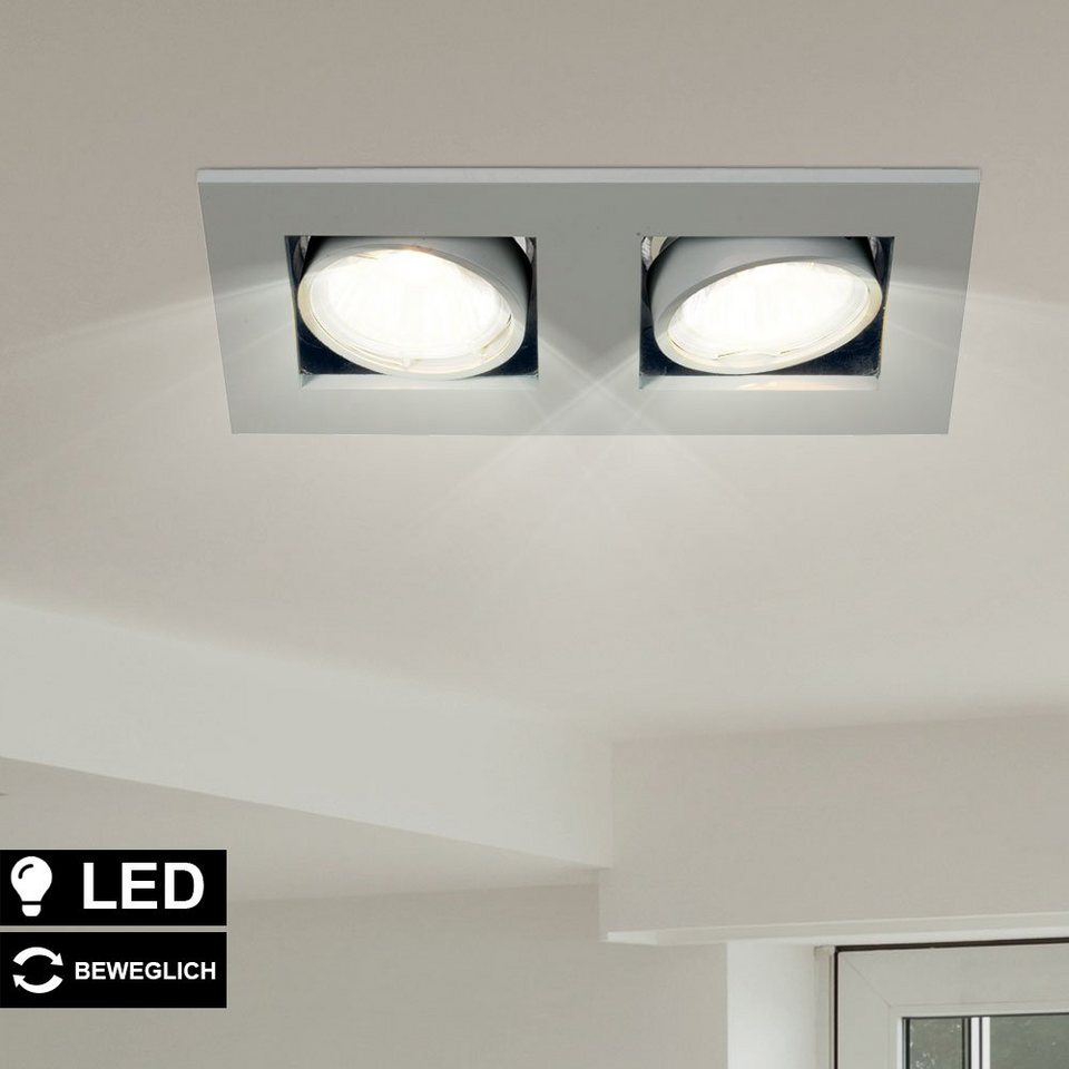 Decken ALU LED Spot Lampe Leuchte Strahler beweglich Wohn Zimmer Big.Light