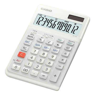 CASIO Taschenrechner JE-12E-WE, 12-stellig, mit Metallfront und ergonomischer Tastatur