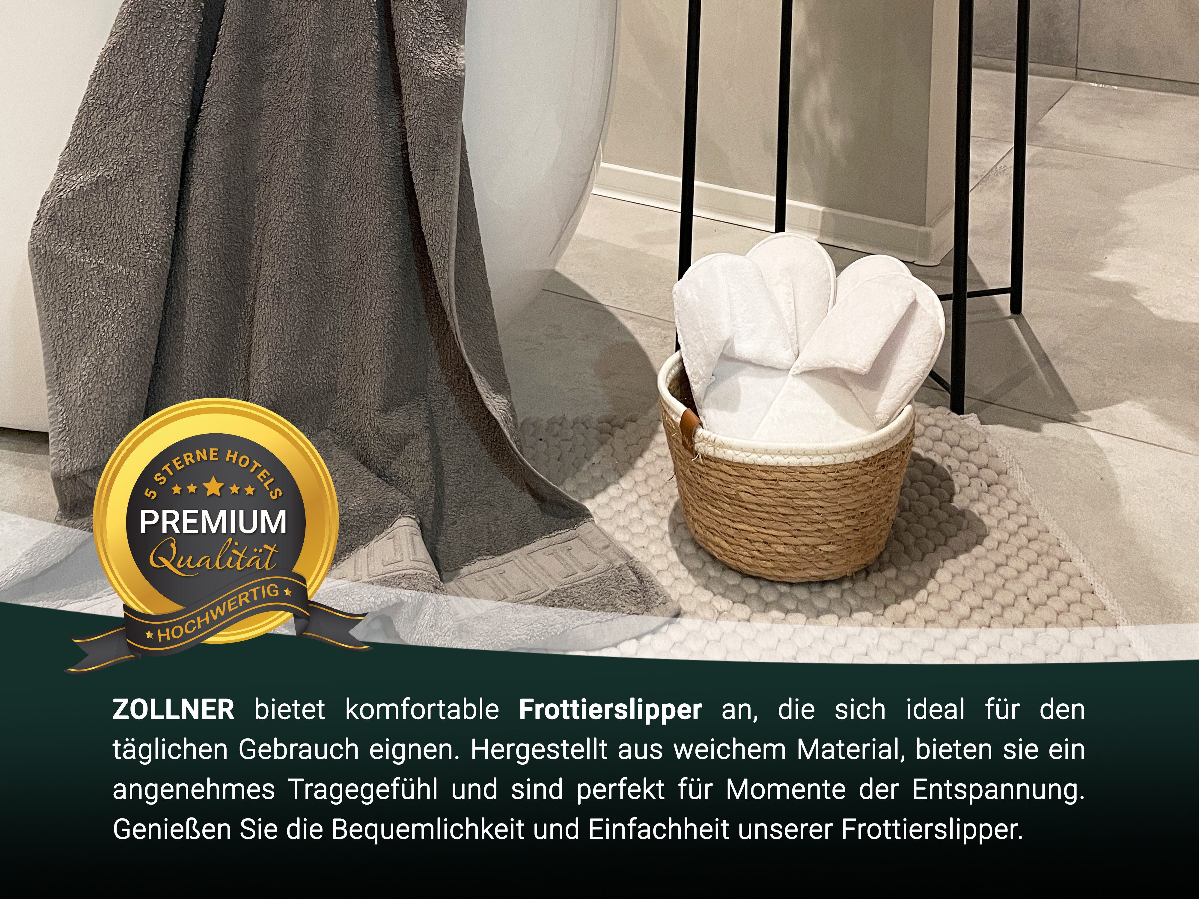 ZOLLNER Pantoffel (10-tlg) 100% Polyester, vom Hotelwäschespezialisten