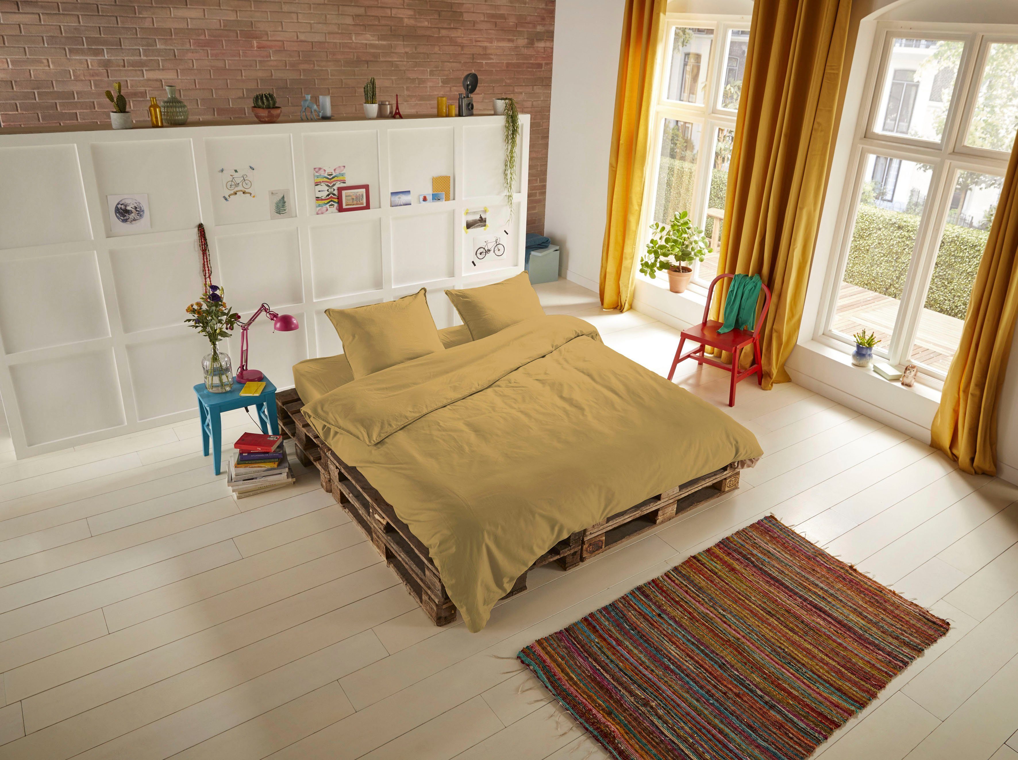 hip Bettwäsche "Hip Uni" 2 Stk. tlg. 100% Baumwolle, Mako-Satin, 135x200, U günstig online kaufen