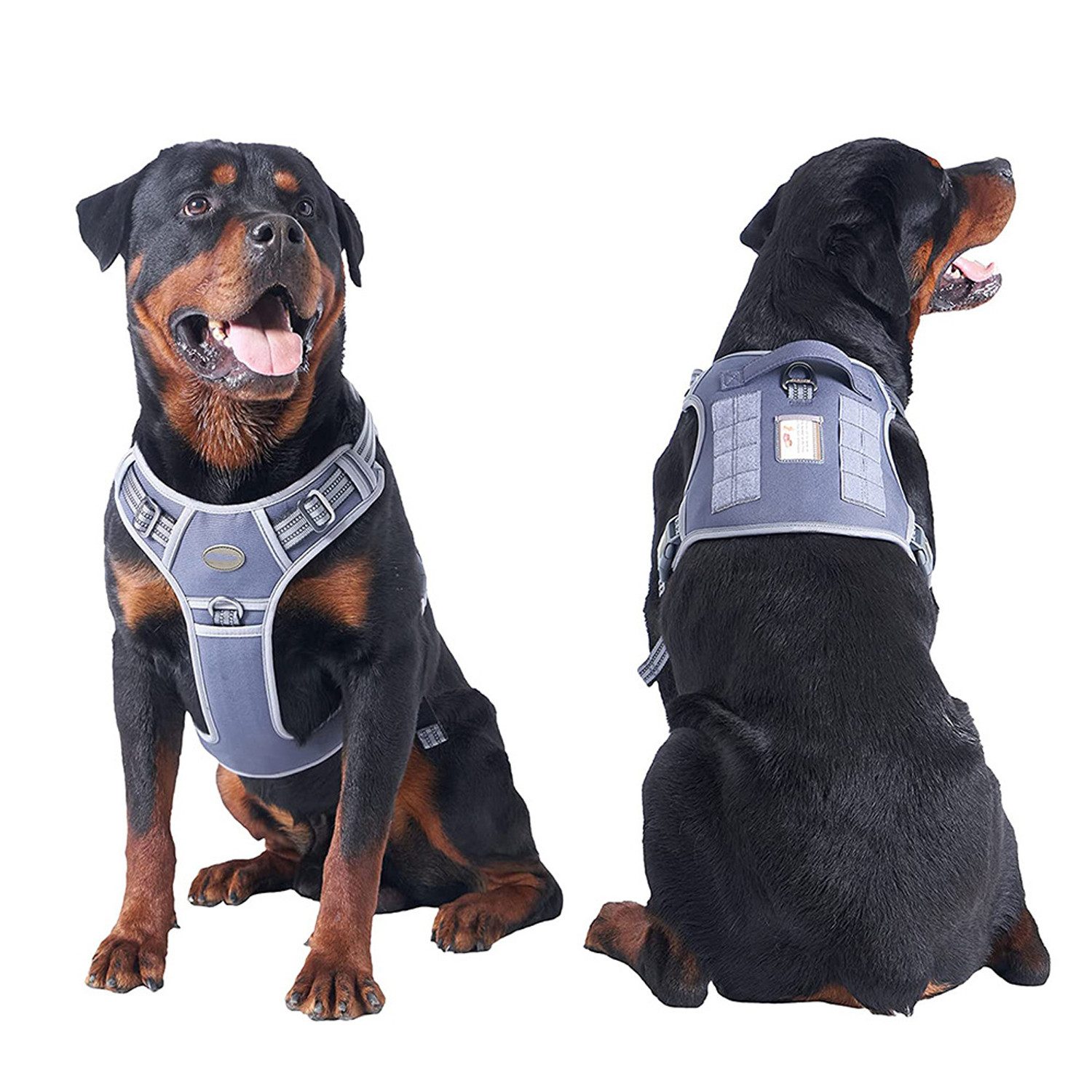 TUWENA Hunde-Geschirr Taktisches Hundegeschirr, Anti Zug Sicherheitsgeschirr für Hunde, Einfaches Anlegen & Einstellen