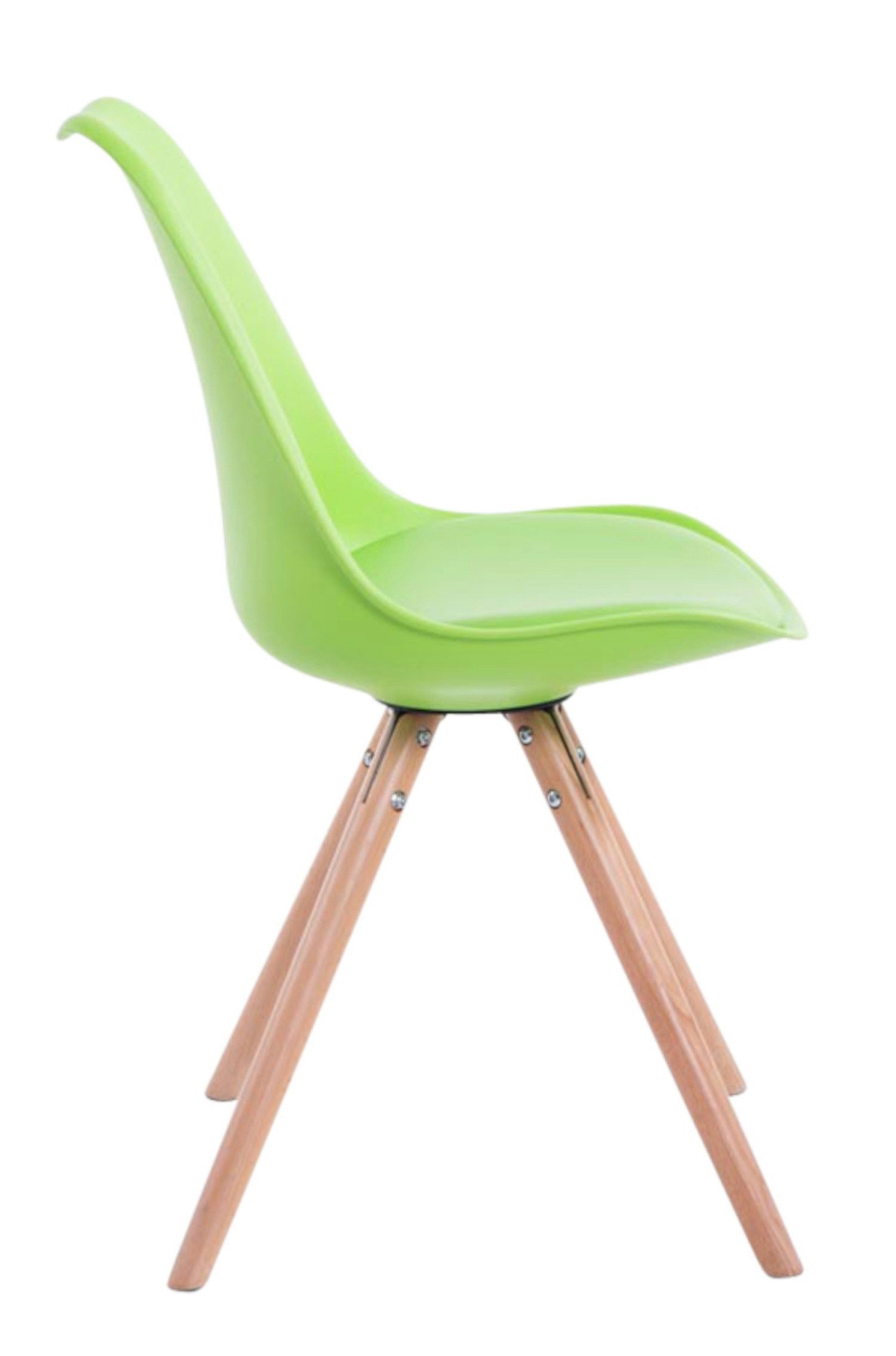 TPFLiving Besucherstuhl Toulon (Pflegeleichte Oberflächen & robuste Materialien, 4 St), Maße (TxBxH): 56 x 48 x 83cm - Farbe: grün