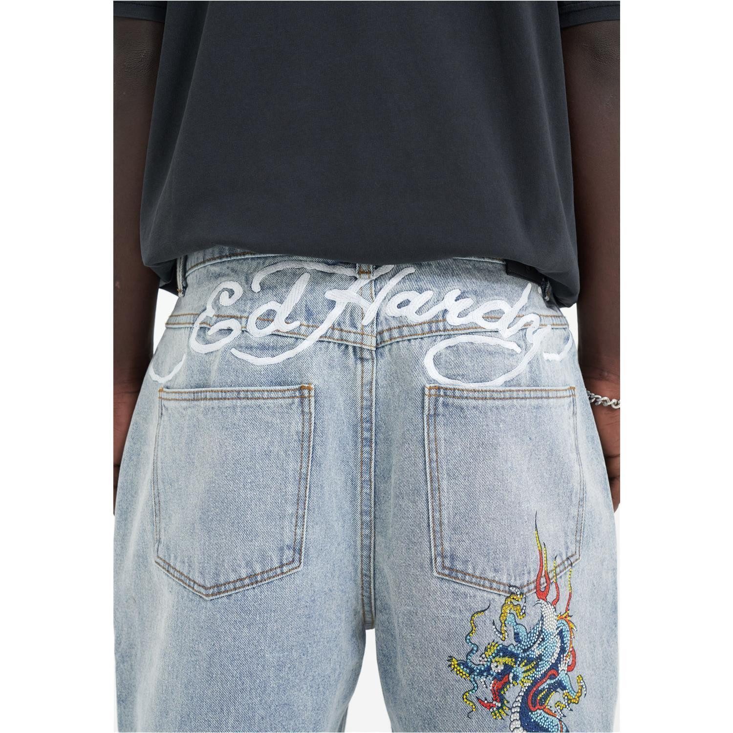 Ed Hardy Jeansshorts Short Jeans Ed Hardy Battle-Dragon Diama