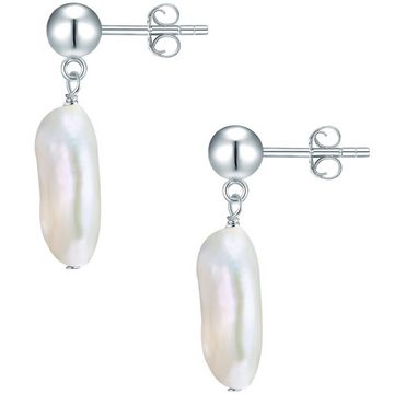 Valero Pearls Perlenohrringe silber, mit Süßwasser-Zuchtperlen