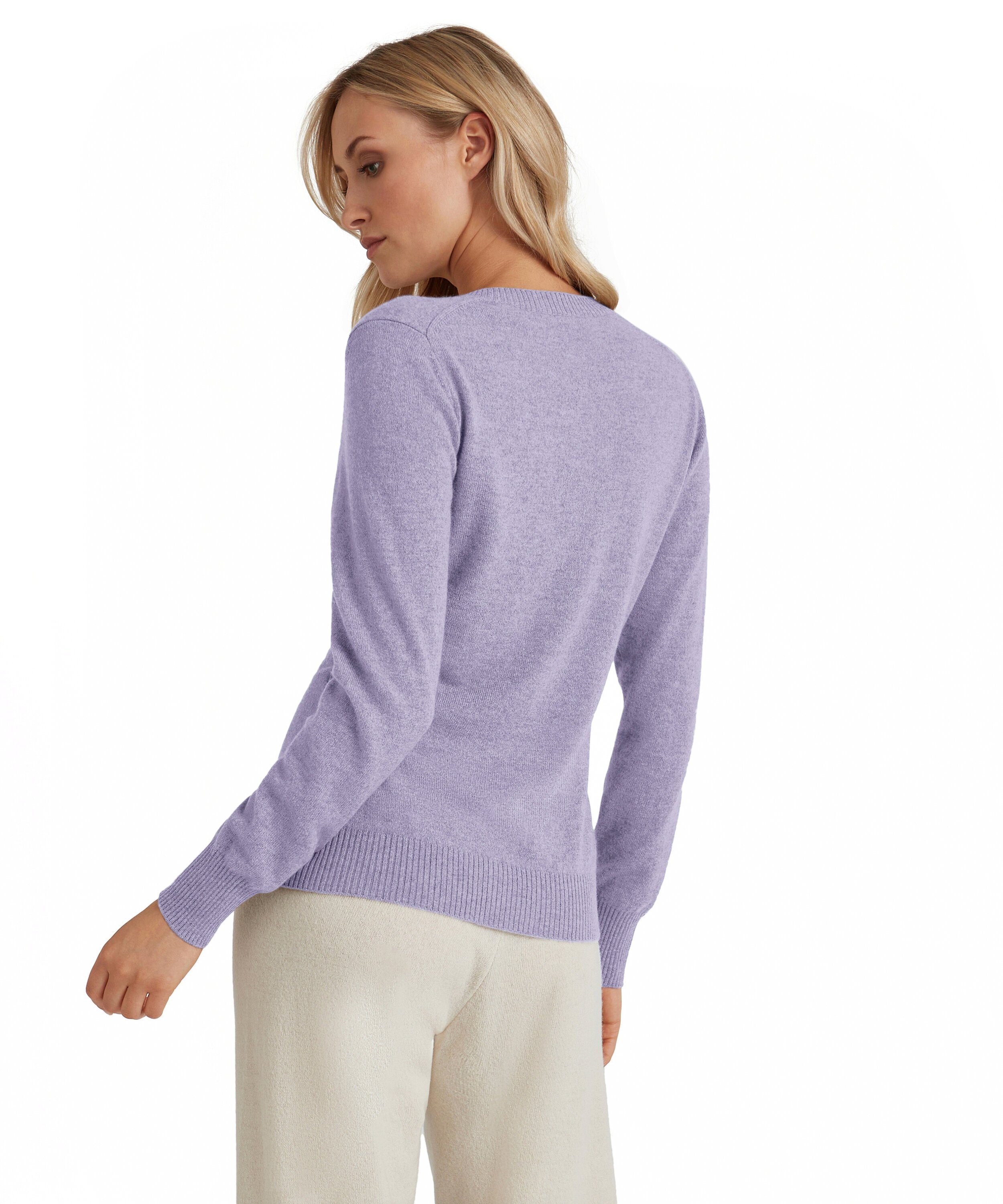 FALKE Strickpullover (6419) lupin aus mel. Kaschmir reinem (1-tlg)