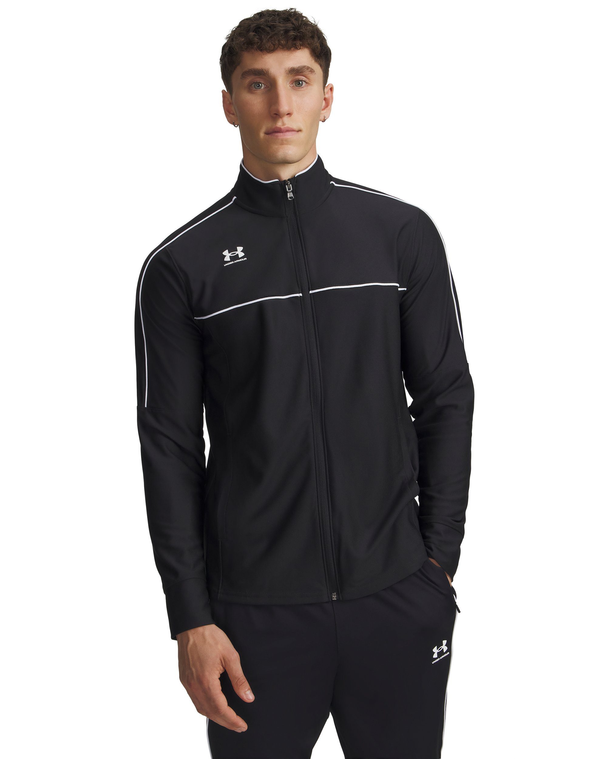 Under Armour® Trainingsjacke M CHALLENGER TRACK JACKET mit offenen Seitentaschen, aus strukturiertem Strickstoff, Ansicht 1