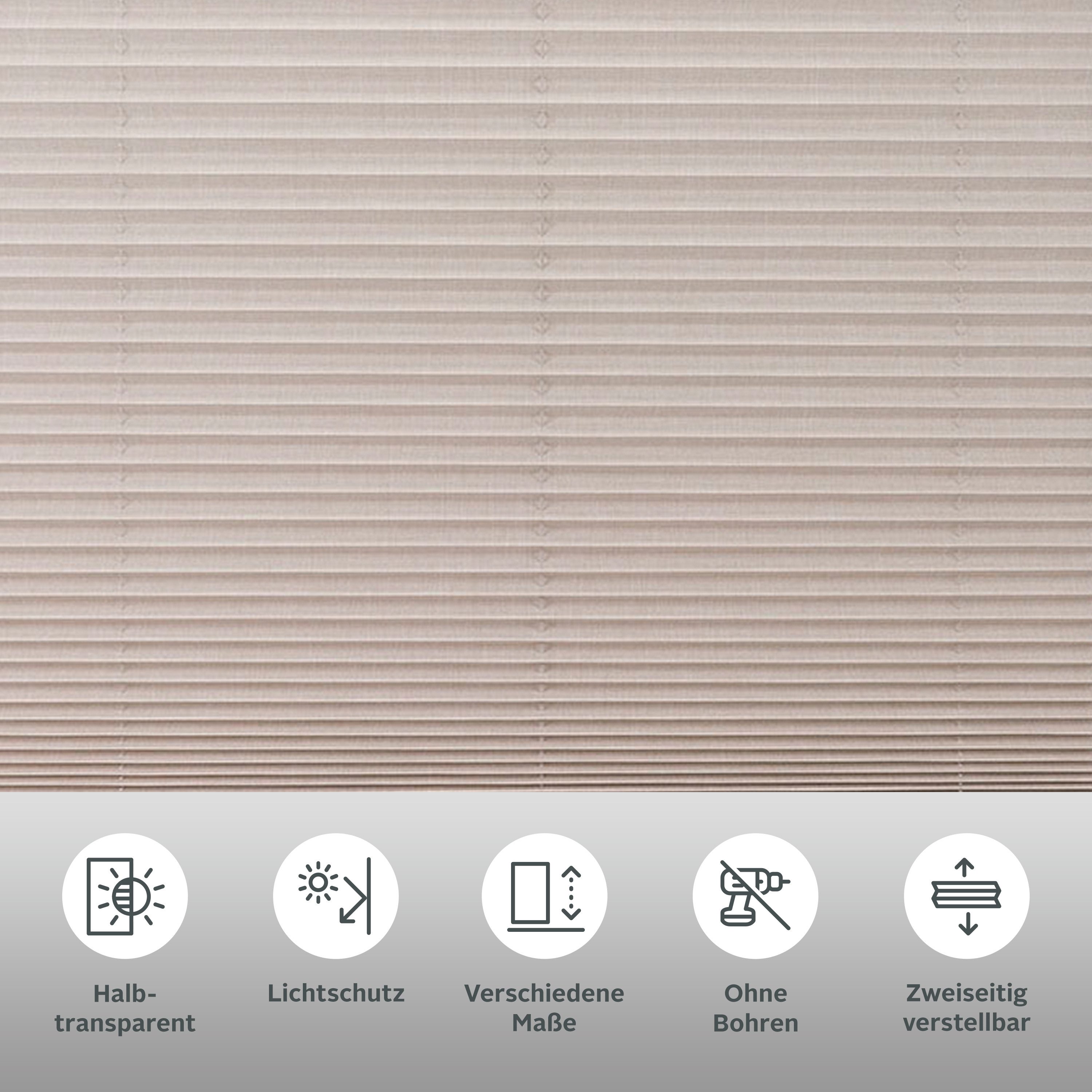 OTTO home Plissee WILLA, Lichtschutz, ohne Bohren, verspannt, Klemmfix, NEUHEIT in Leinenoptik