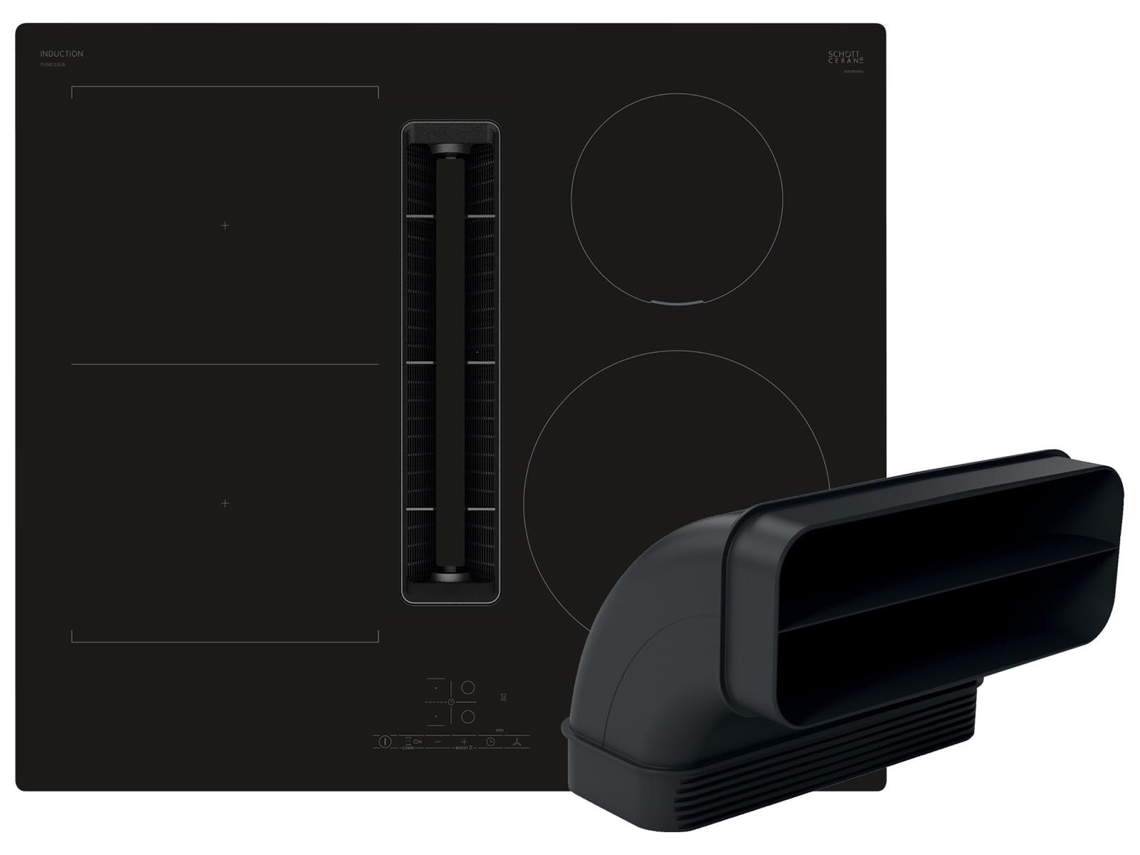 BOSCH Kochfeld mit Dunstabzug PVS611GA7, Timer, TouchControl-Bedienung
