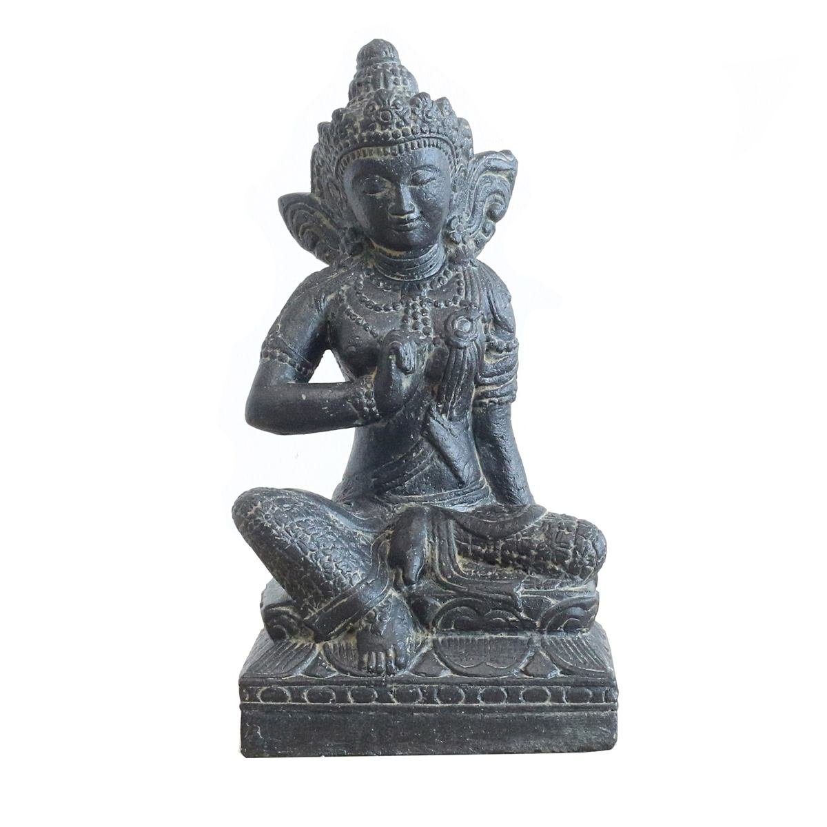 (1 35 Dewi St), Stein Handarbeit Galerie Ursprungsland Oriental Figur Herstellung sitzend in Skulptur traditionelle Sri Garten Dekofigur cm im